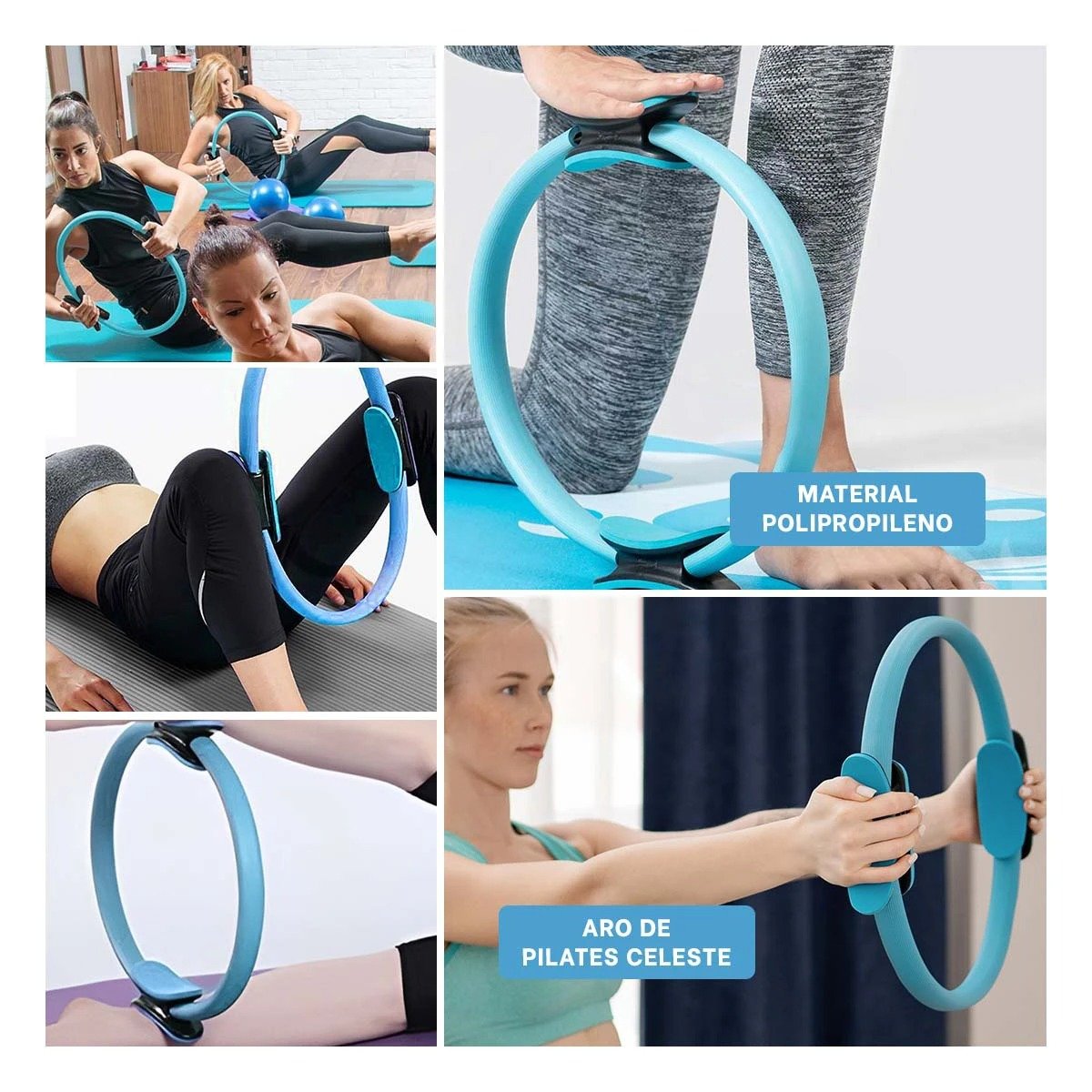 CIRCULO FUNCIONAL 40 CM CELESTE PARA TONIFICAR BRAZOS PIERNAS Y ABDOMEN Y+POST IT - 1