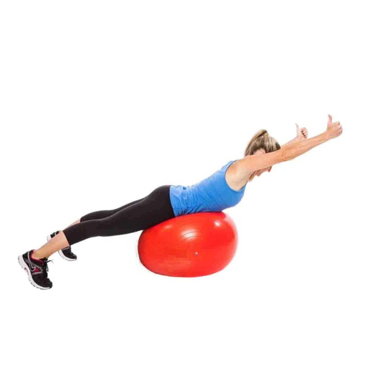 ESFERA DE ENTRENAMIENTO 75CM ROJO REFORZADA PARA CORE Y+LIGAS REGALO - 3