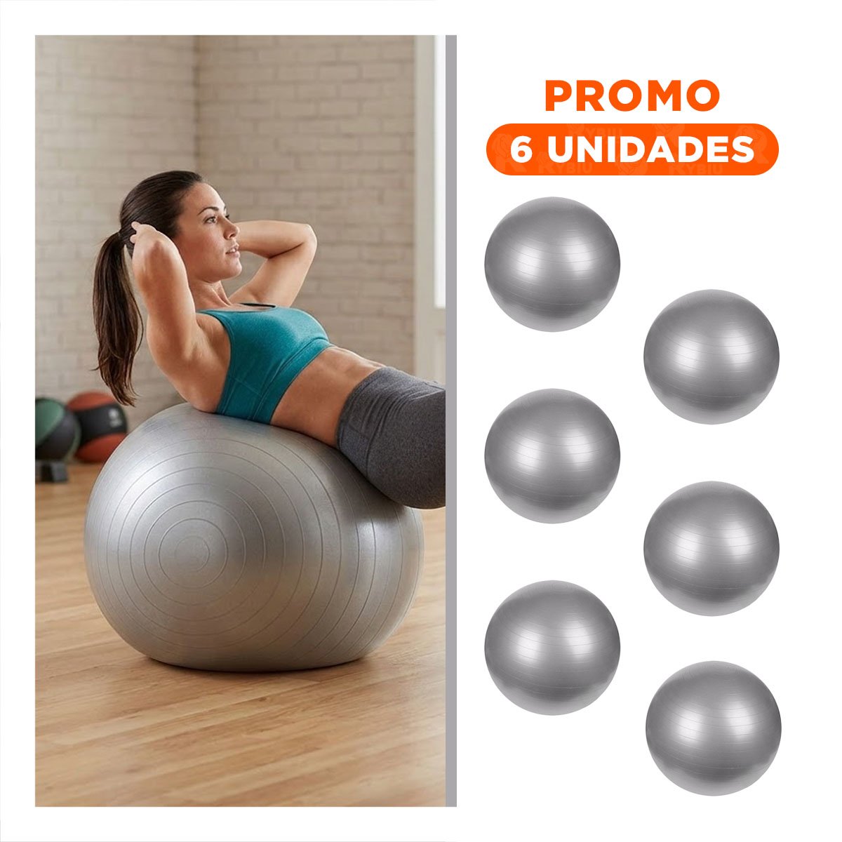 PACK6 CIRCULO FITNESS 65CM PLOMO PROFESIONAL PARA ENTRENAMIENTO - 1
