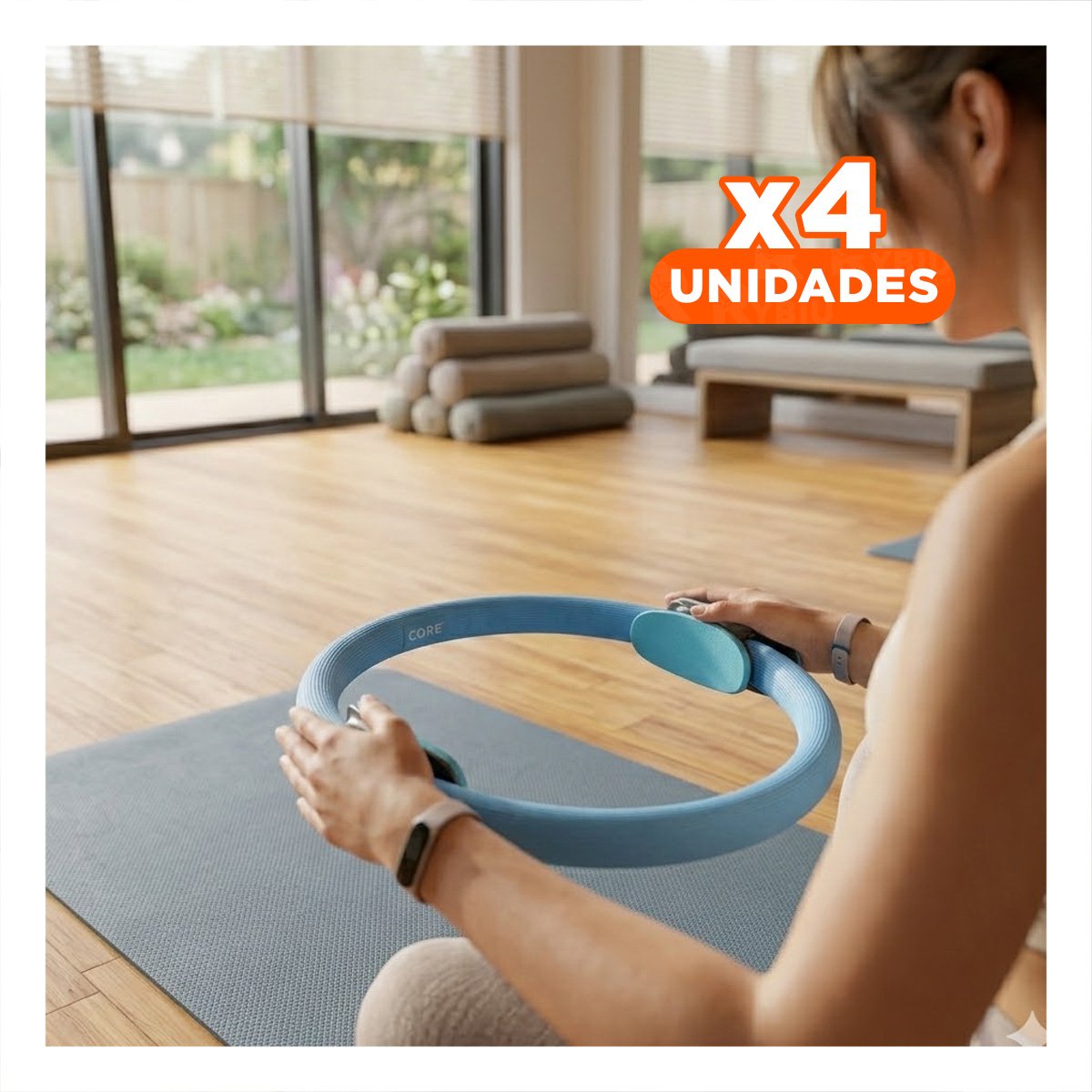PACK4 RUEDA PILATES 40 CM CELESTE PARA INTEGRAR EN RUTINAS DE PILATES - 1