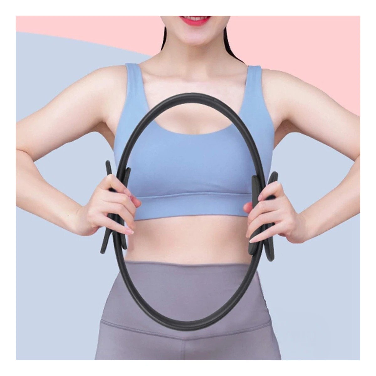 PACK4 CIRCULO ENTRENAMIENTO 40 CM NEGRO PARA MEJORAR POSTURA Y FLEXIBILIDAD Y+REGALO STICKER - 3