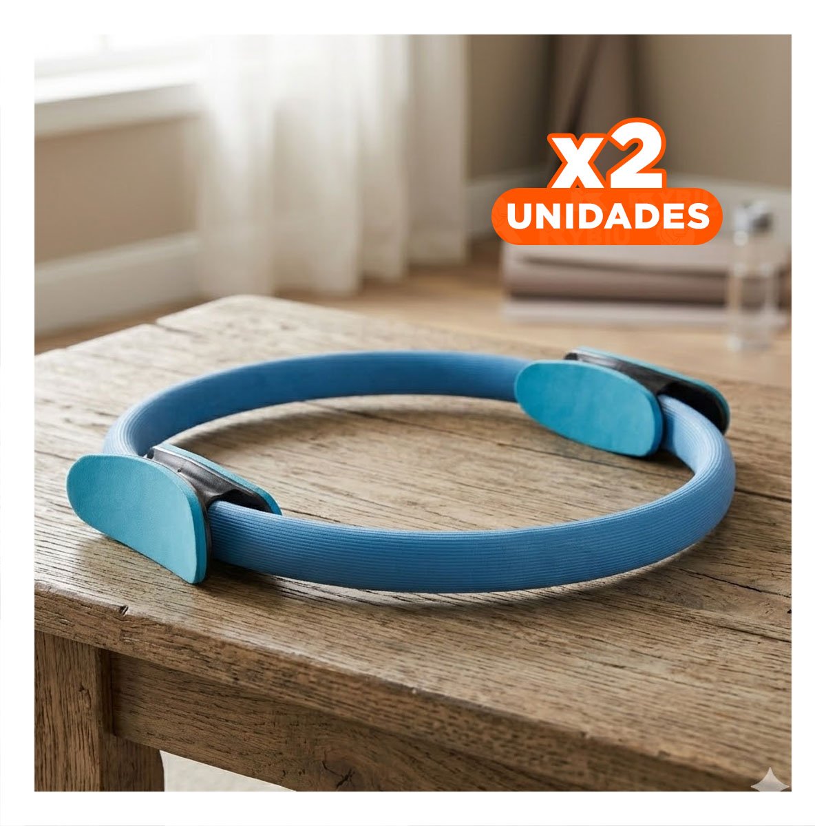 PACK2 ANILLO PILATES 40 CM CELESTE PARA ESTIRAMIENTO Y TONIFICACION Y+REGALO STICKER - 1