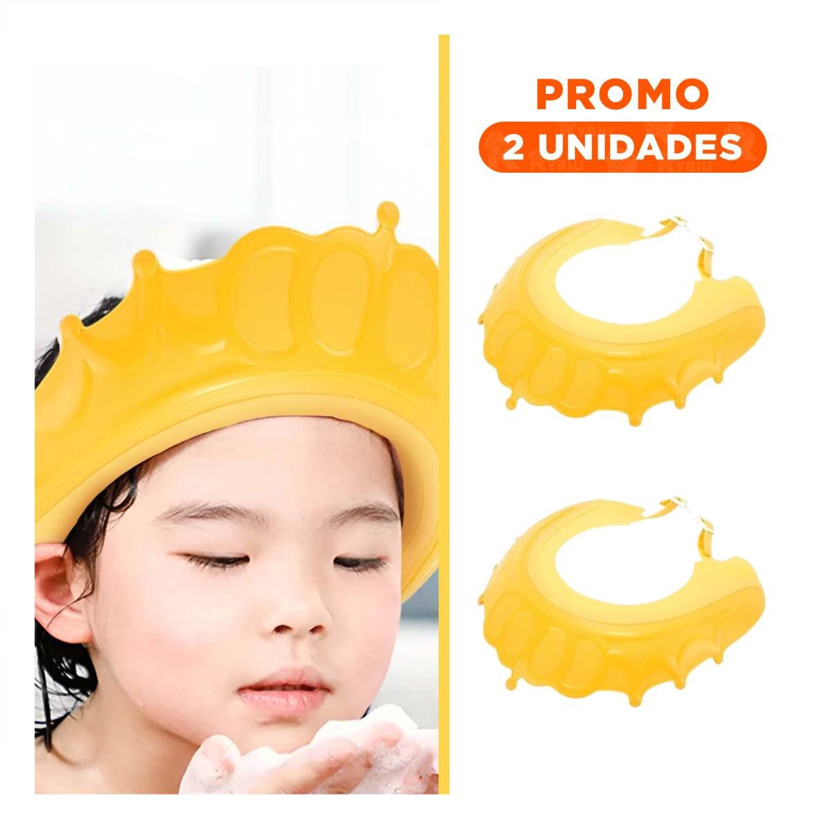 PACK2 COBERTOR DE DUCHA AJUSTABLE PARA NINOS AMARILLO MOL 2 SEGURO - 1