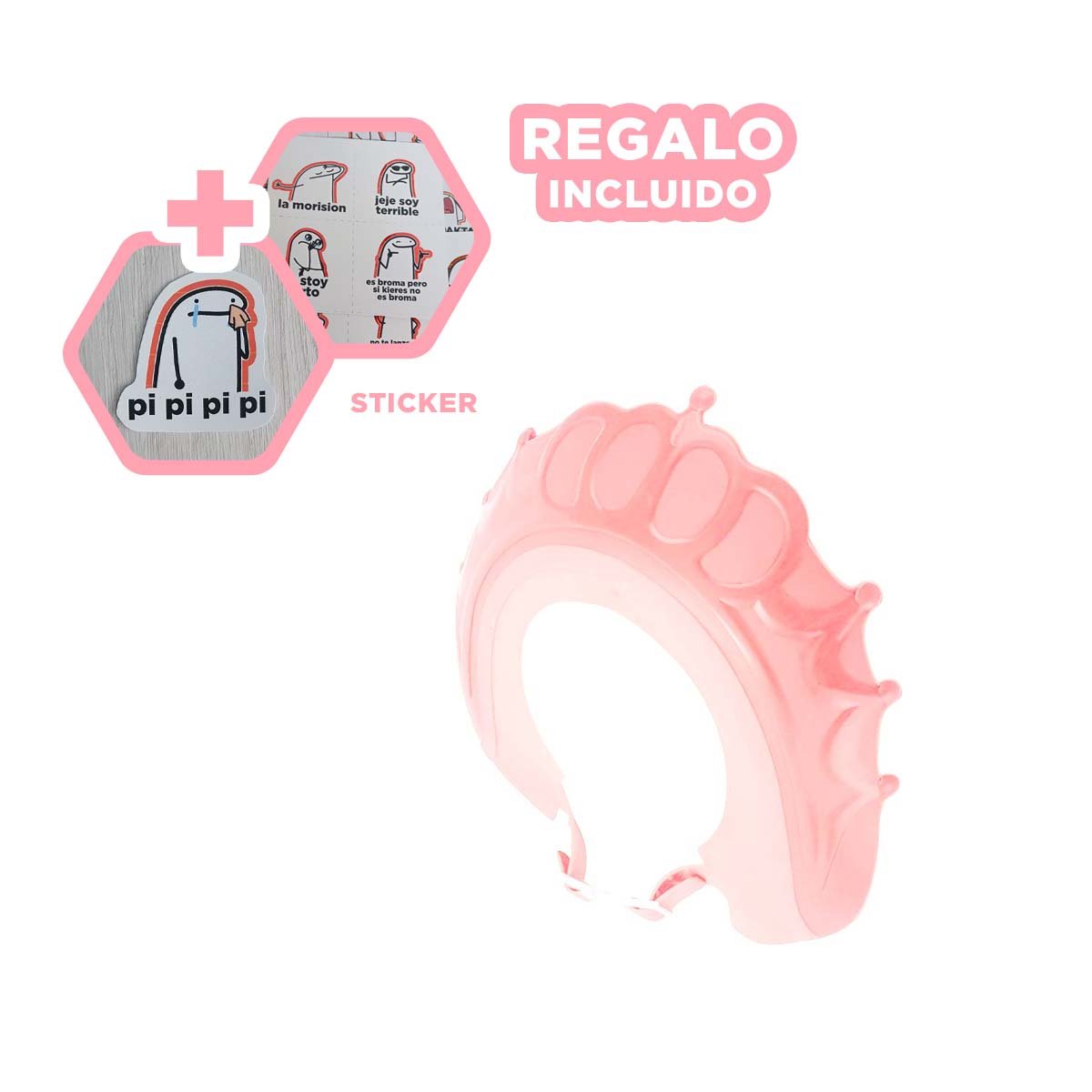 CINTA PROTECTORA DE DUCHA AJUSTABLE PARA NINOS ROSADO MOL 2 Y+REGALO STICKER - 1