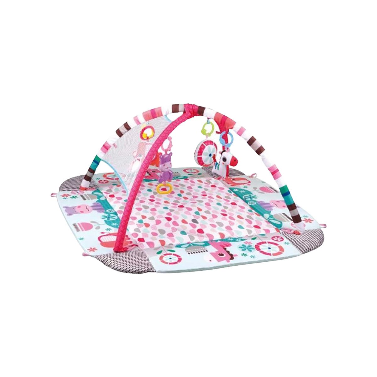 SET DE JUEGOS CON PISCINA DE PELOTAS 5 EN 1 ROSADO PARA BEBE Y+LIGAS REGALO - 3