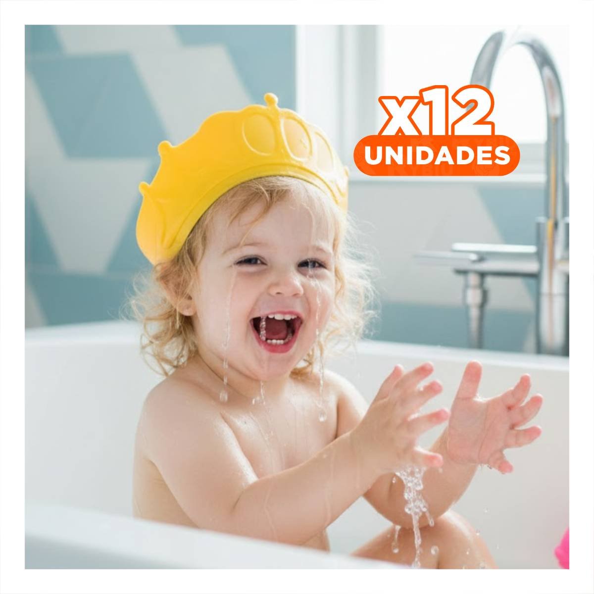 PACK12 BARRERA DE DUCHA AJUSTABLE PARA NINOS AMARILLO MOL 2 DISENO INFANTIL - 1