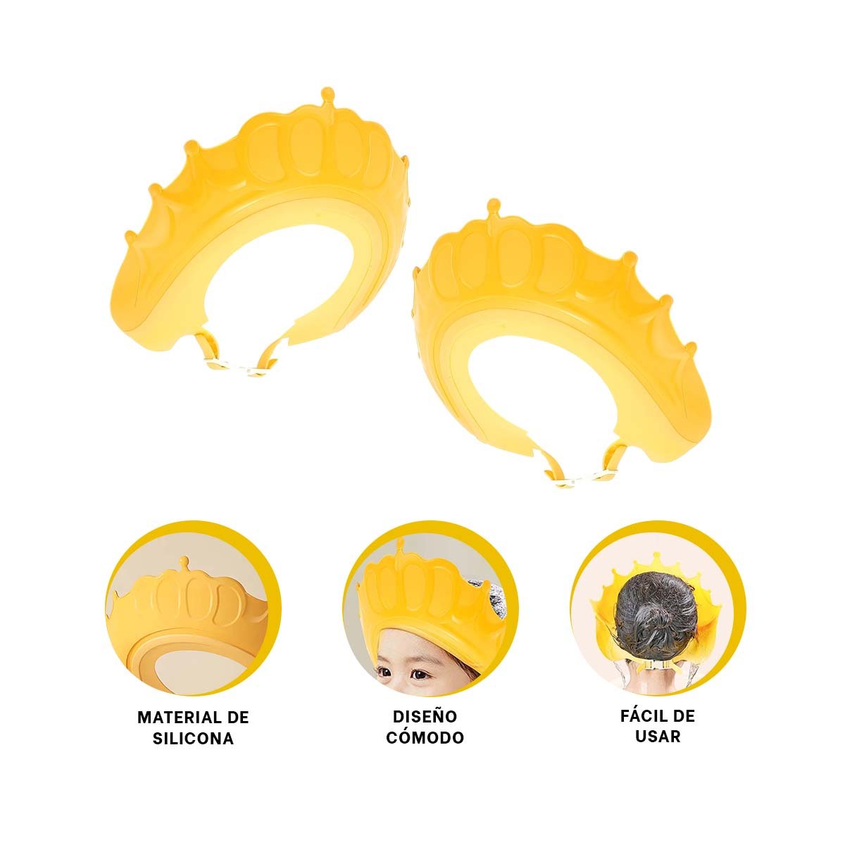 CINTA PROTECTORA DE DUCHA AJUSTABLE PARA NINOS AMARILLO MOL 2 - 3