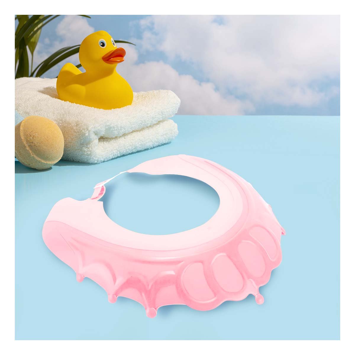 COBERTURA DE DUCHA AJUSTABLE PARA NINOS ROSADO MOL 2 COMODA Y+LIGAS REGALO - 2