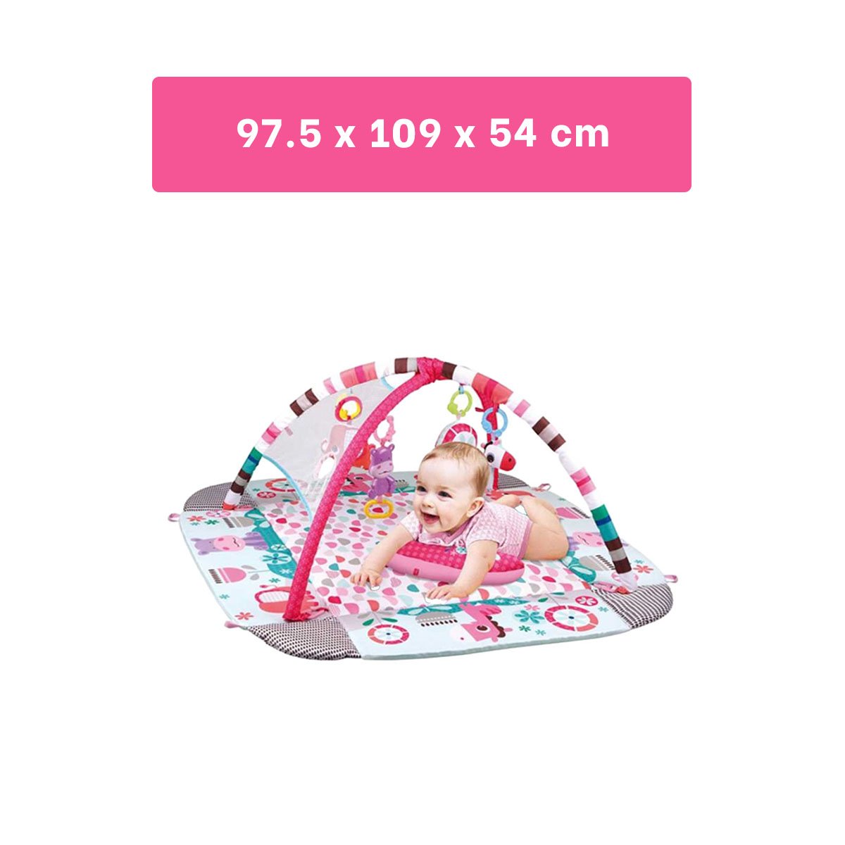 PARQUE DE JUEGOS CON PISCINA DE PELOTAS 5 EN 1 ROSADO PARA BEBE - 4