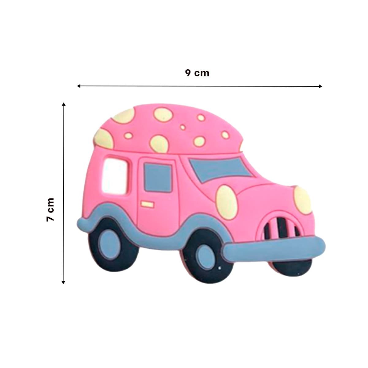 PACK2 ANILLO MASTICABLE INFANTIL EN SILICONA CON PUNTOS ROSADO - 4
