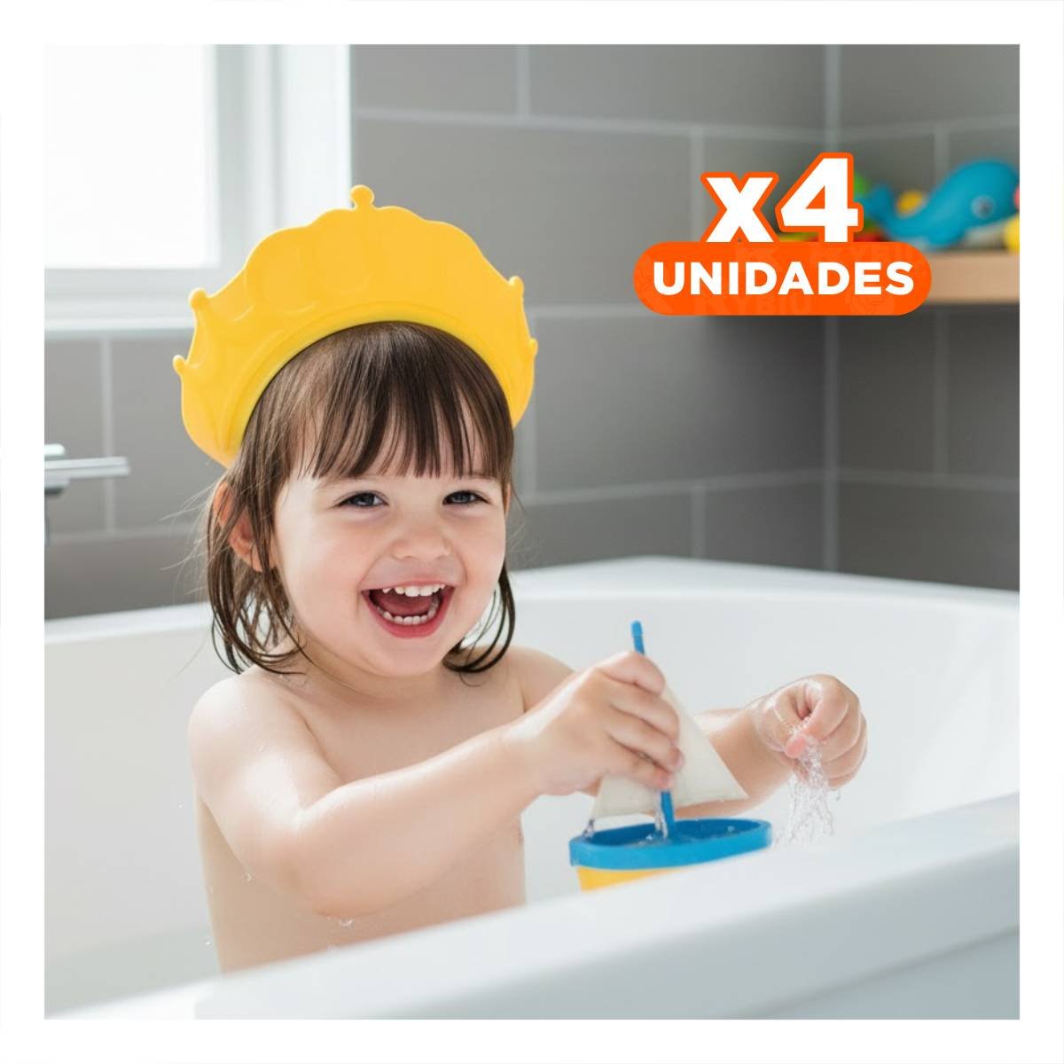 PACK4 COMPLEMENTO DE DUCHA AJUSTABLE PARA NINOS AMARILLO MOL 2 RESISTENTE - 1