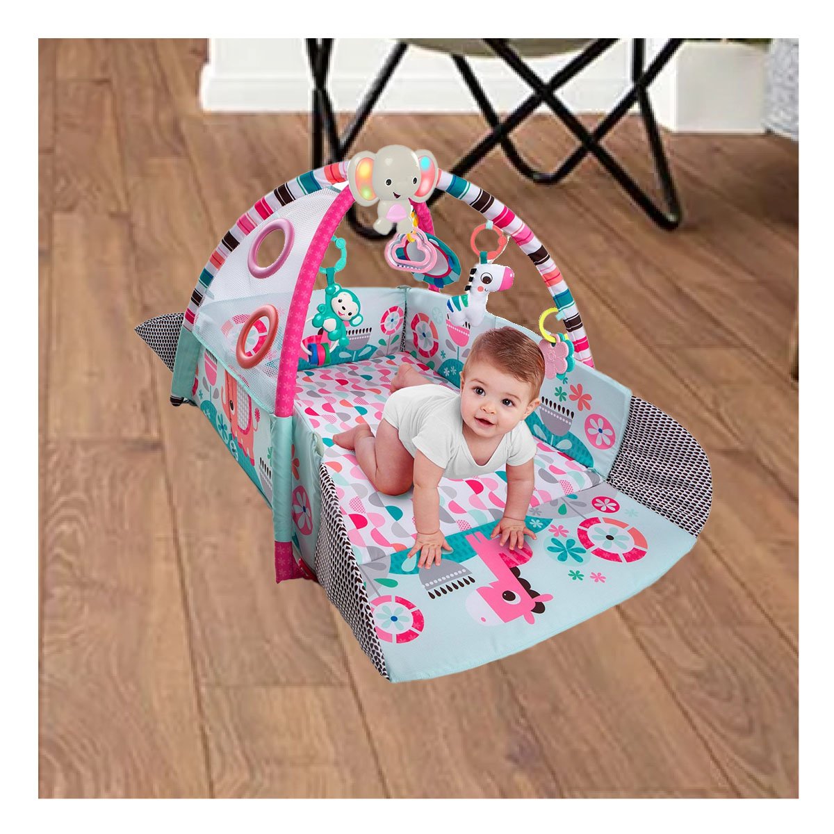 KIT DE JUEGOS CON PISCINA DE PELOTAS 5 EN 1 ROSADO PARA BEBE Y+POST IT - 3