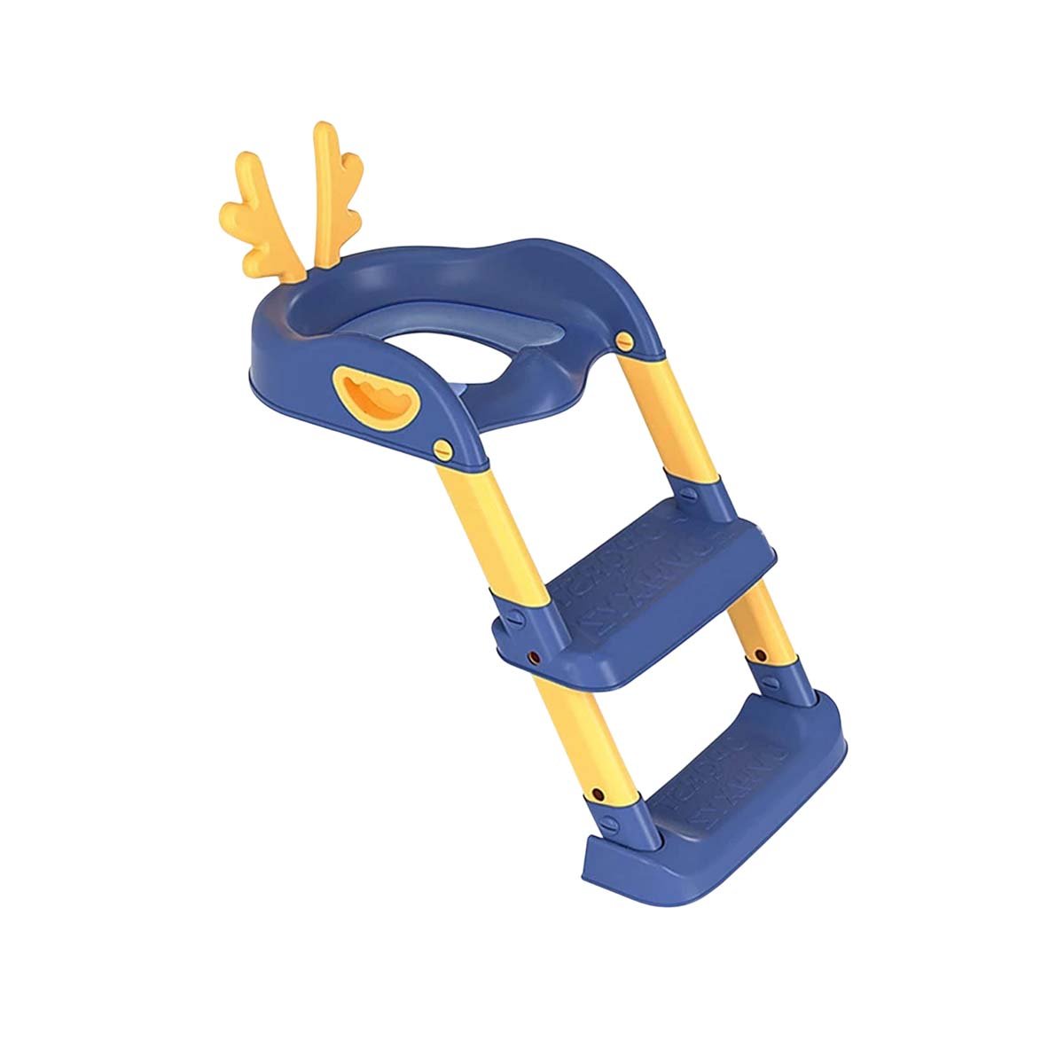 PACK6 BANCO ENTRENADOR DE BANO CON ESCALERA AZUL Y AMARILLO OREJITAS Y+REGALO STICKER - 2