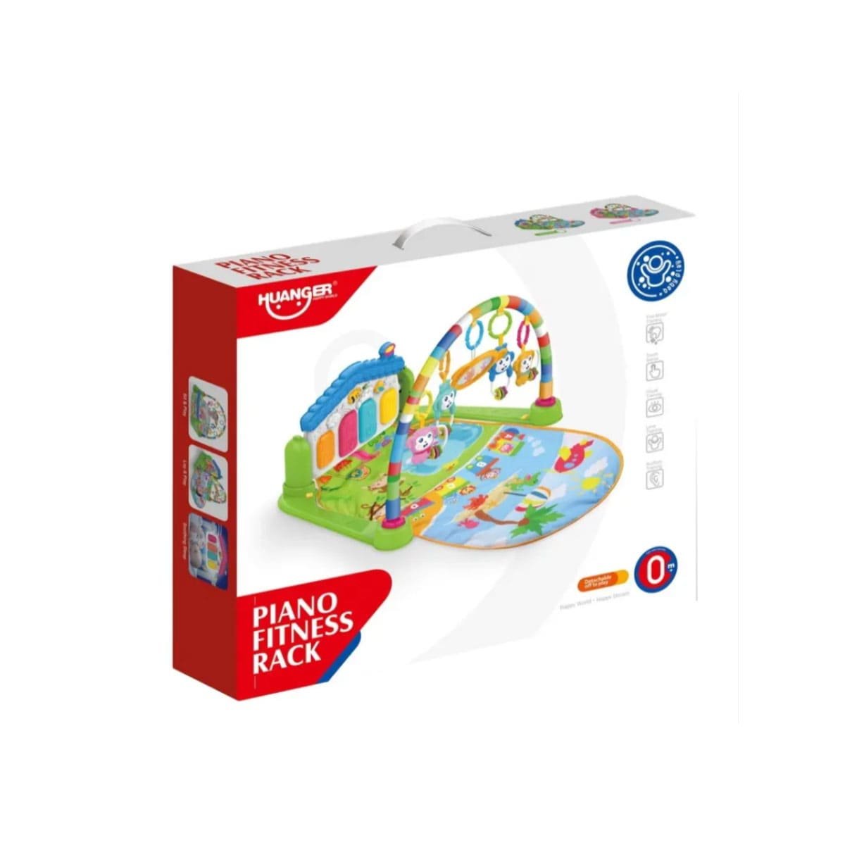 ESTACION DE JUEGO PARA BEBE CON PIANO CASITA VERDE HUANGER Y+PAPEL REGALO - 1