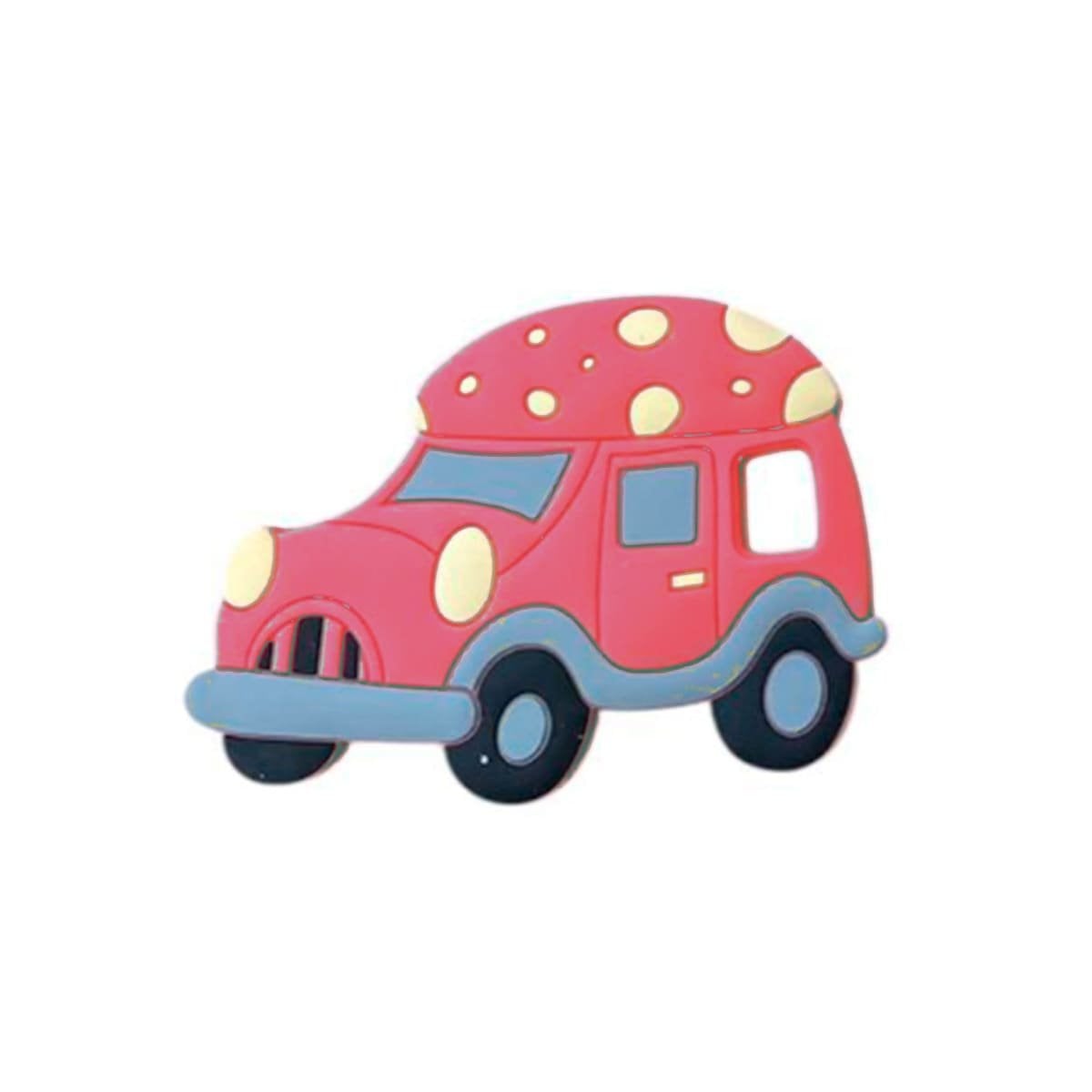 PACK4 DISPOSITIVO DE DENTICION INFANTIL EN SILICONA CARRO ROJO Y+PAPEL REGALO - 3
