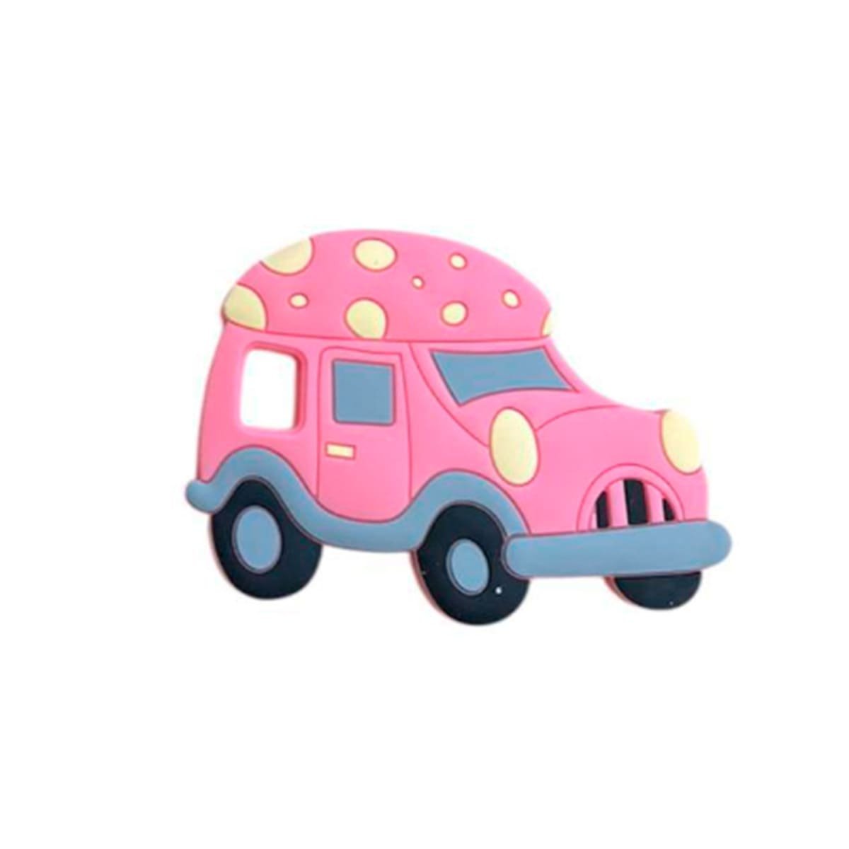 PACK6 HERRAMIENTA DE DENTICION SENSORIAL EN SILICONA CARRO ROSADO Y+REGALO STICKER - 2