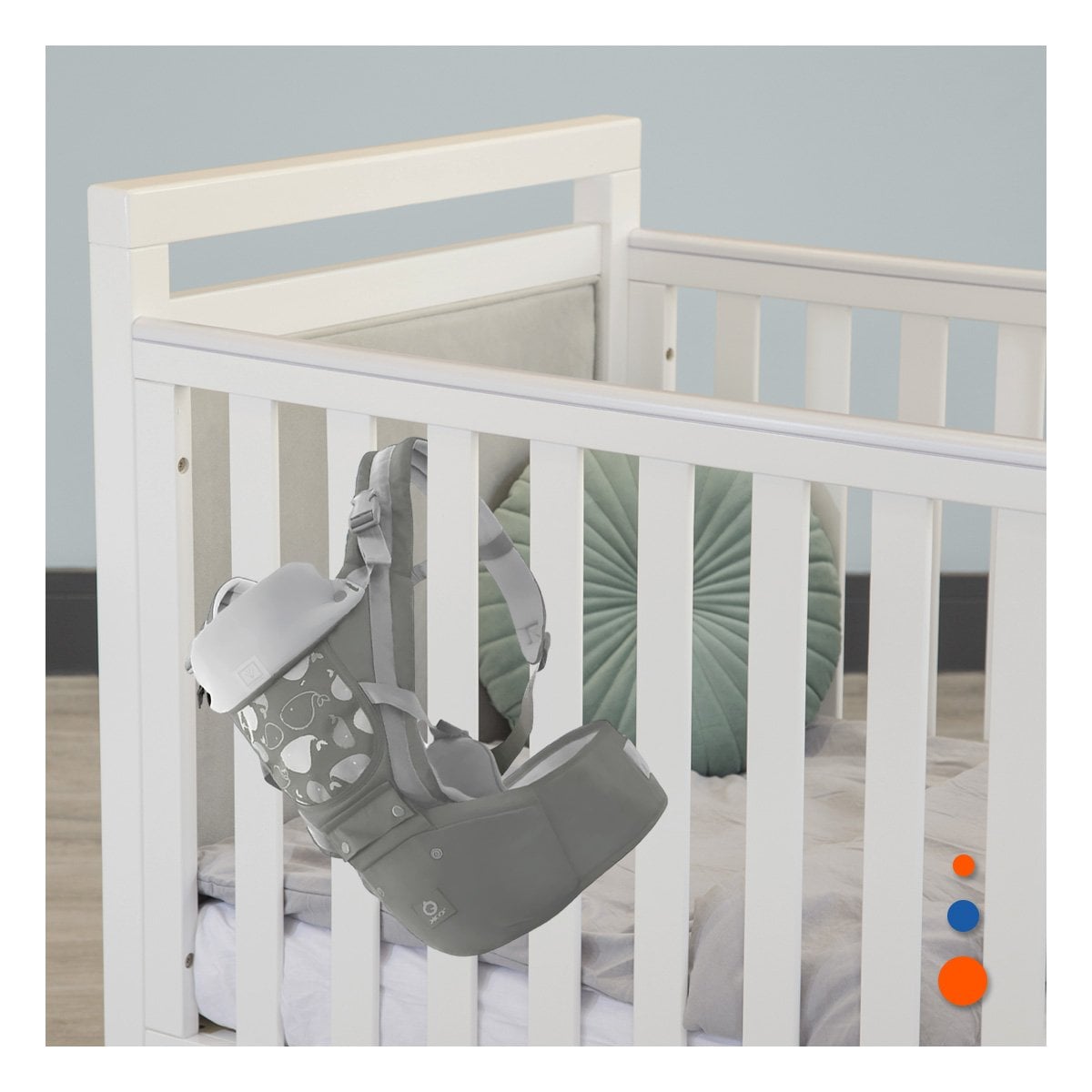 PACK4 CARGADOR ERGONOMICO PARA BEBE 3 EN 1 MODELO BALLENITA PLOMO - 2