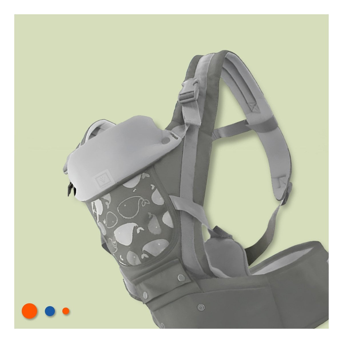 PACK4 ARNES ERGONOMICO PARA BEBE 3 EN 1 MODELO BALLENITA PLOMO Y+PAPEL REGALO - 2