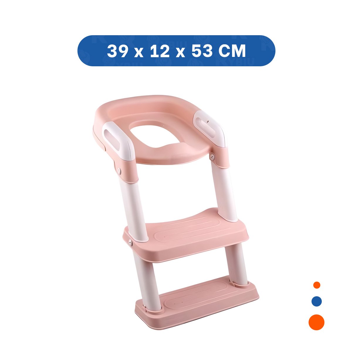 PACK2 ASIENTO INFANTIL DE INODORO CON ESCALERA ROSADO PLEGABLE Y COMODO - 4