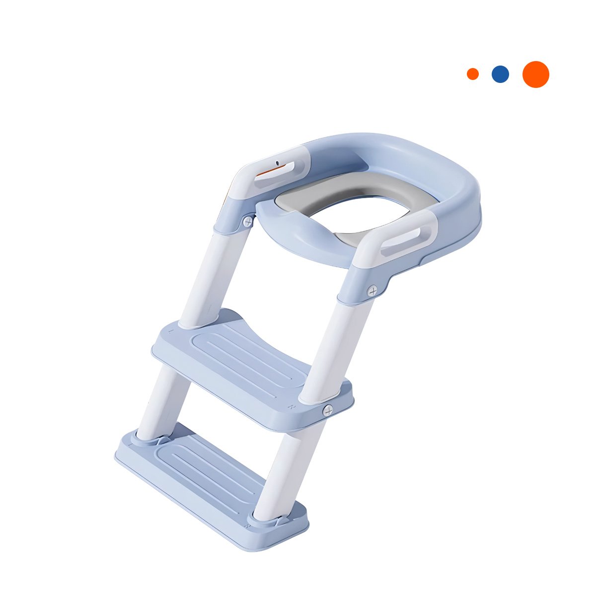 PACK4 SILLA INFANTIL DE INODORO CON ESCALERA AZUL CLARO ESTABLE Y+PAPEL REGALO - 3