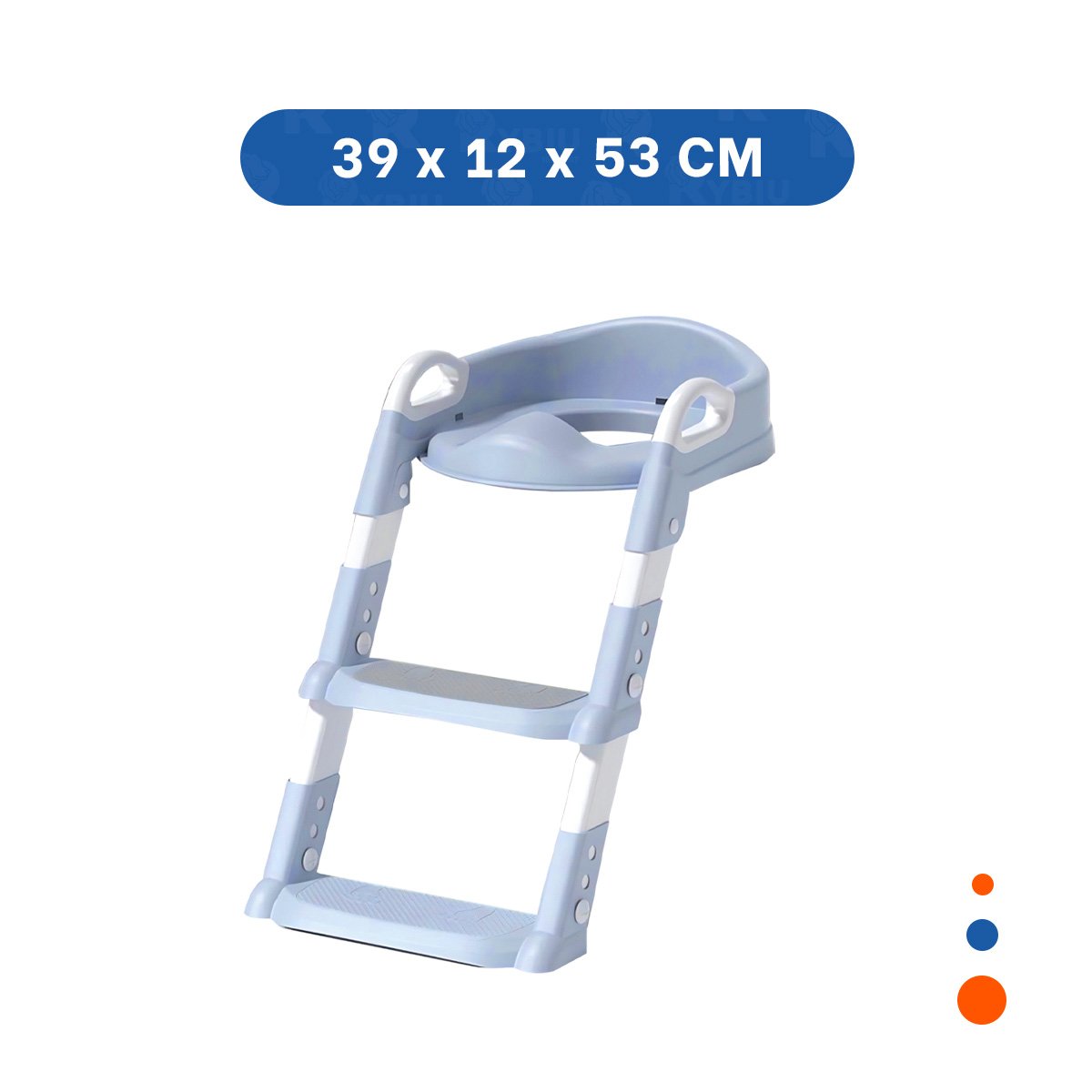 PACK4 REDUCTOR INFANTIL DE INODORO CON ESCALERA AZUL CLARO COMODO - 4