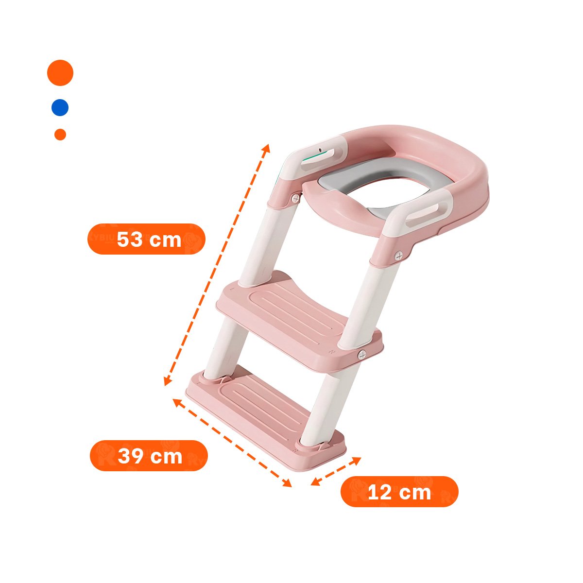 ADAPTADOR PARA BANO CON ESCALERA ROSADO PRACTICO Y DURADERO Y+POST IT - 4