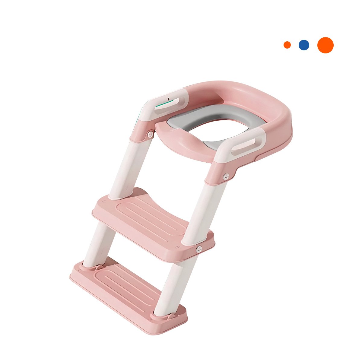 SILLA PARA BANO CON ESCALERA ROSADO AJUSTABLE Y ANTIDESLIZANTE Y+REGALO STICKER - 3