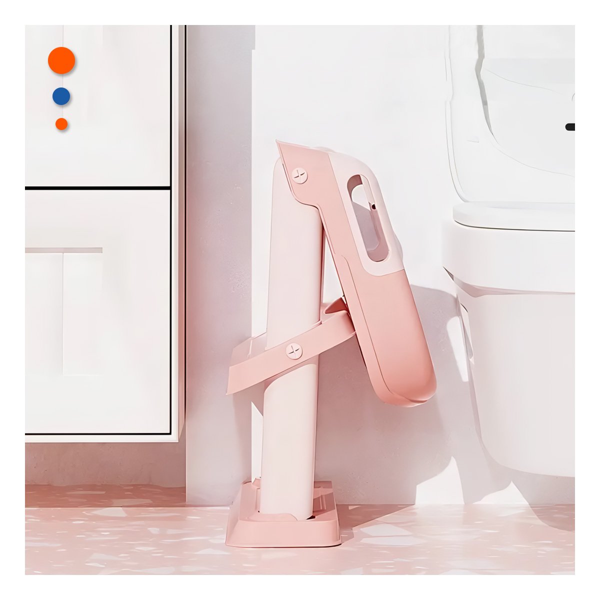 PACK4 ADAPTADOR INFANTIL DE INODORO CON ESCALERA ROSADO SEGURO Y FACIL DE USAR Y+PAPEL REGALO - 5