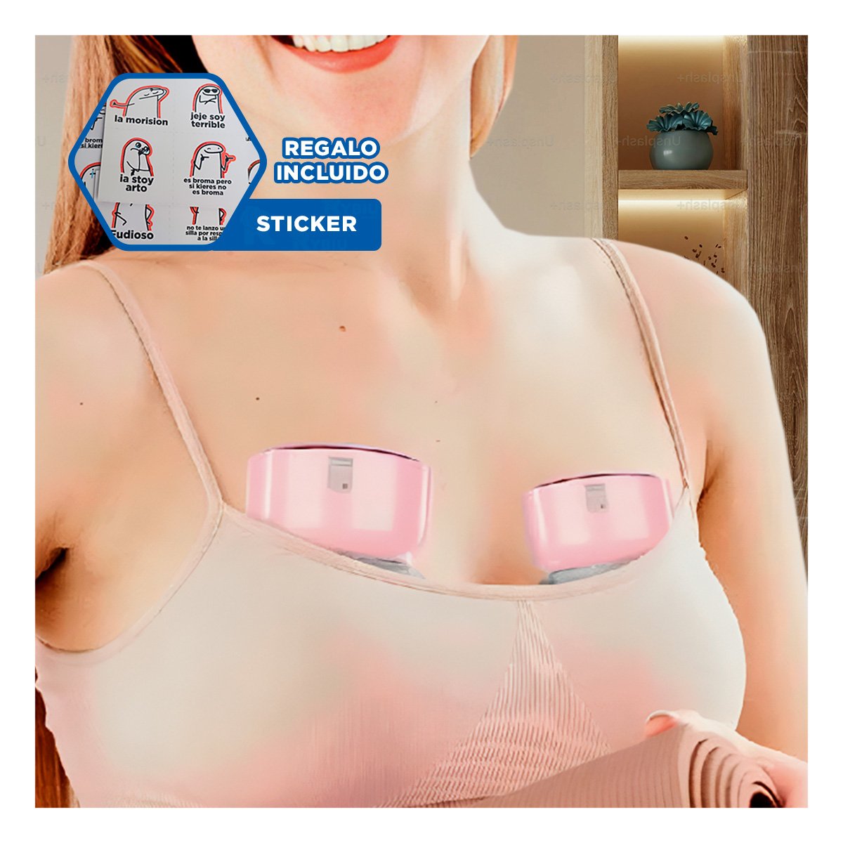 UNIDAD PORTATIL ELECTRICO LECHE ROSADO LIGERA Y MOVIL PARA MAMA Y+REGALO STICKER - 1