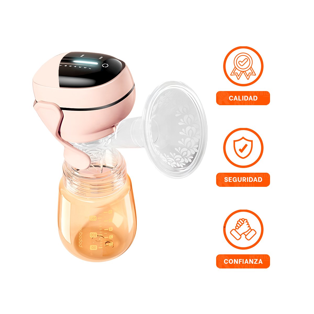 BOMBA PORTATIL ELECTRICA LECHE MELON MOVIL Y COMODA PARA USO DIARIO Y+LIGAS REGALO - 3