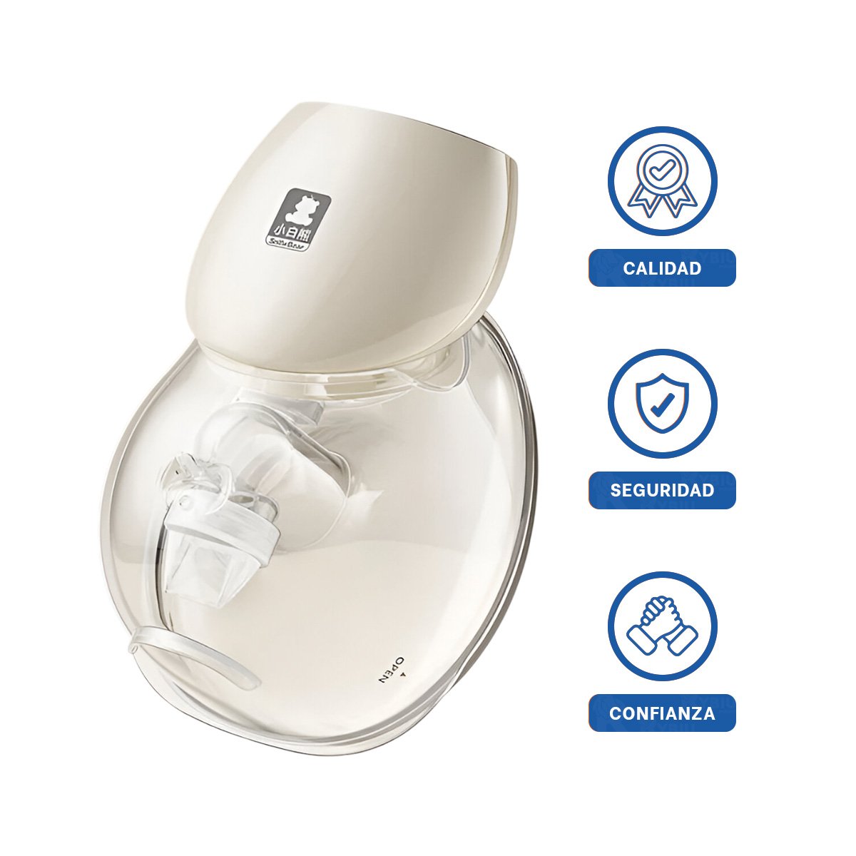 SACALECHE PORTATIL ELECTRICO LECHE BLANCO MOVIL Y COMODO PARA MAMA Y+LIGAS REGALO - 3