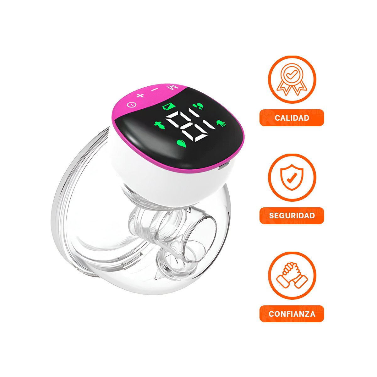 UNIDAD PORTATIL ELECTRICO LECHE FUCSIA LIGERA Y MOVIL PARA MAMA Y+LIGAS REGALO - 3