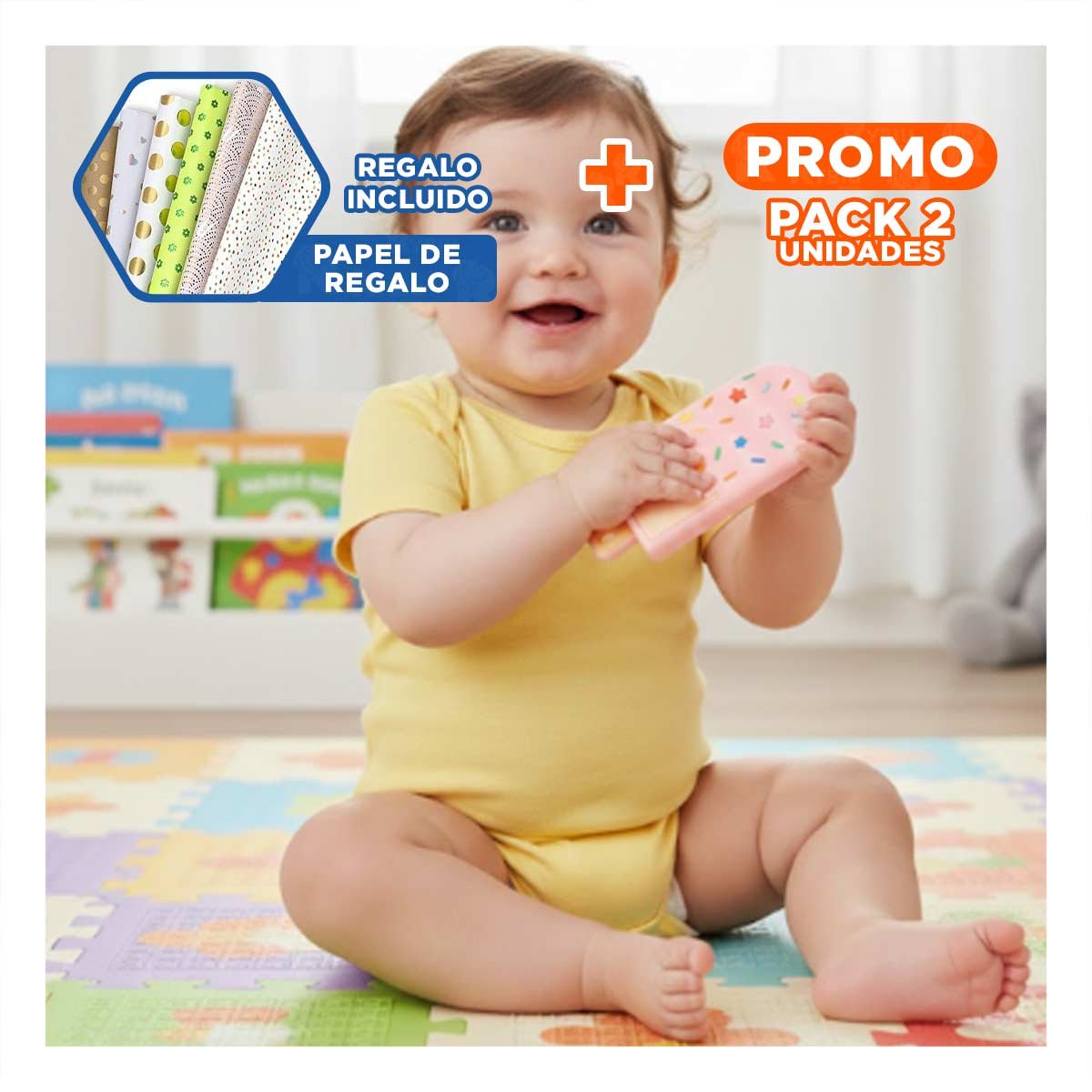 PACK2 CHUPETE DE SILICONA CON FORMA DE HELADO ROSADO CLARO HIGIENICO Y+PAPEL REGALO - 1