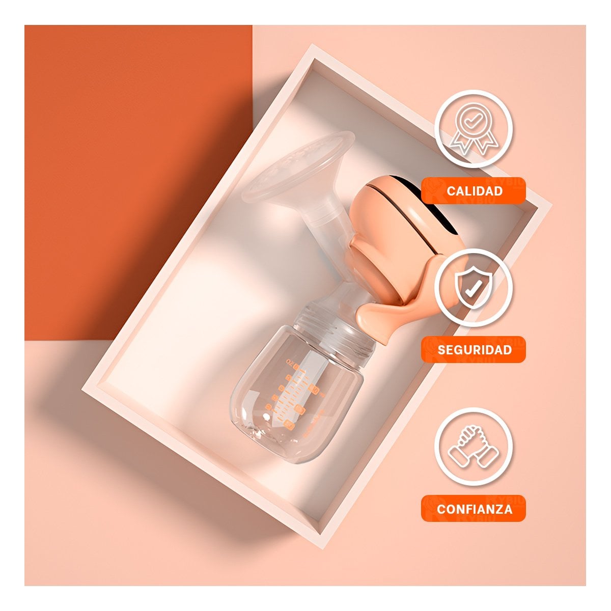 UNIDAD LACTANCIA ELECTRICO PORTATIL MELON MOVIL Y COMODO PARA USO Y+PAPEL REGALO - 3