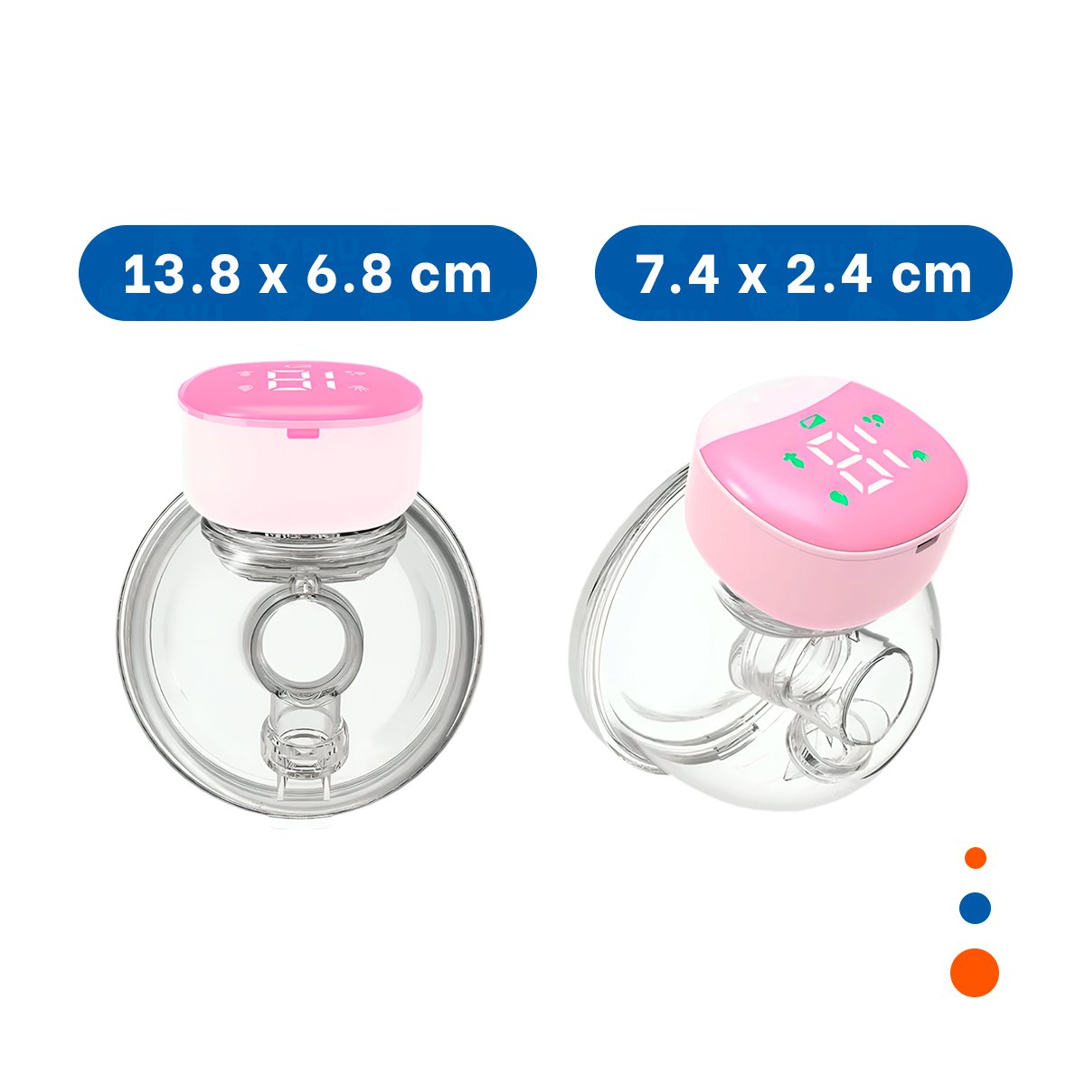 PACK2 EXTRACTOR LACTANCIA ELECTRICO PORTATIL ROSADO MOVIL Y FACIL PARA USO - 4