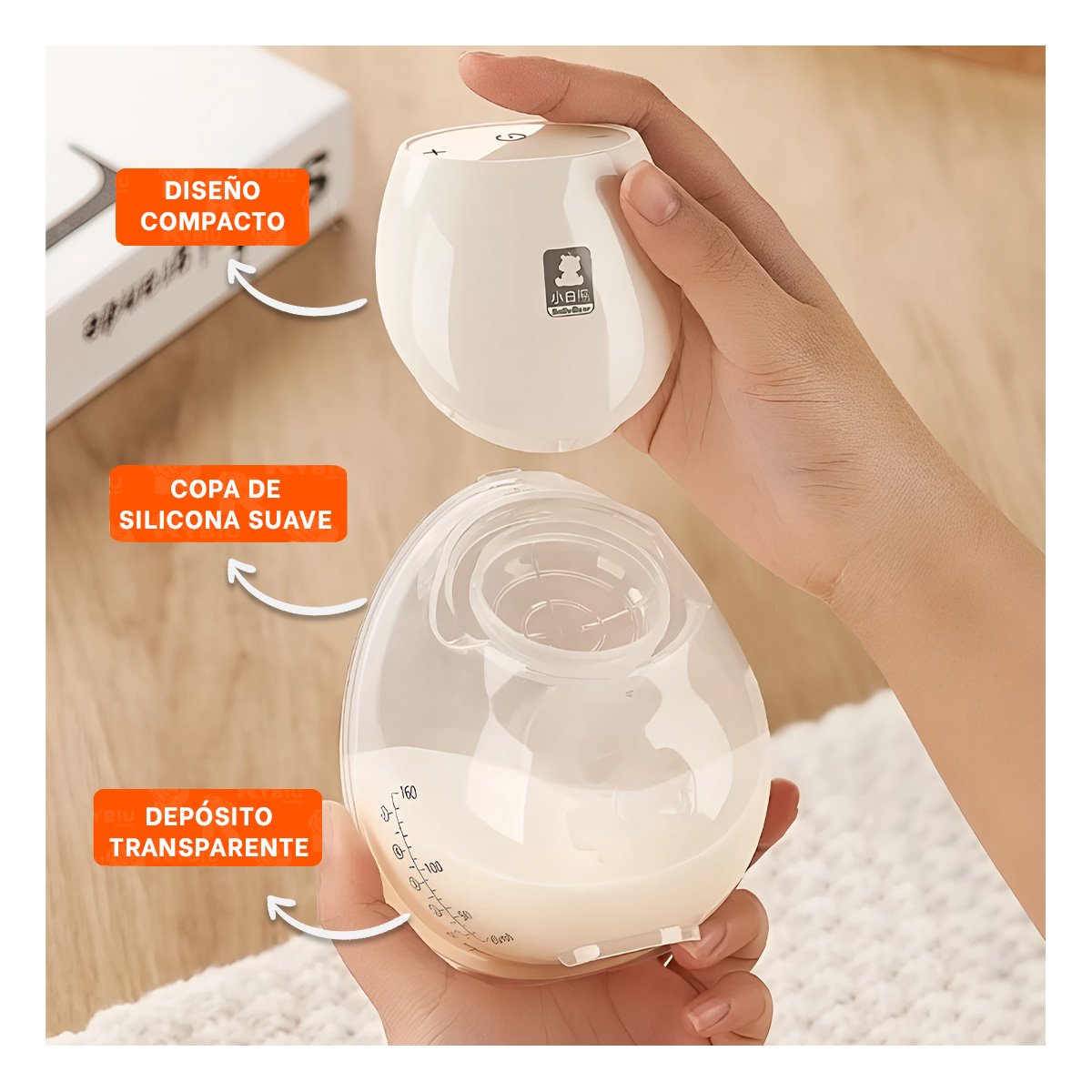 BOMBA PORTATIL ELECTRICA LECHE BLANCO FACIL Y LIGERA PARA USO DIARIO Y+REGALO STICKER - 5