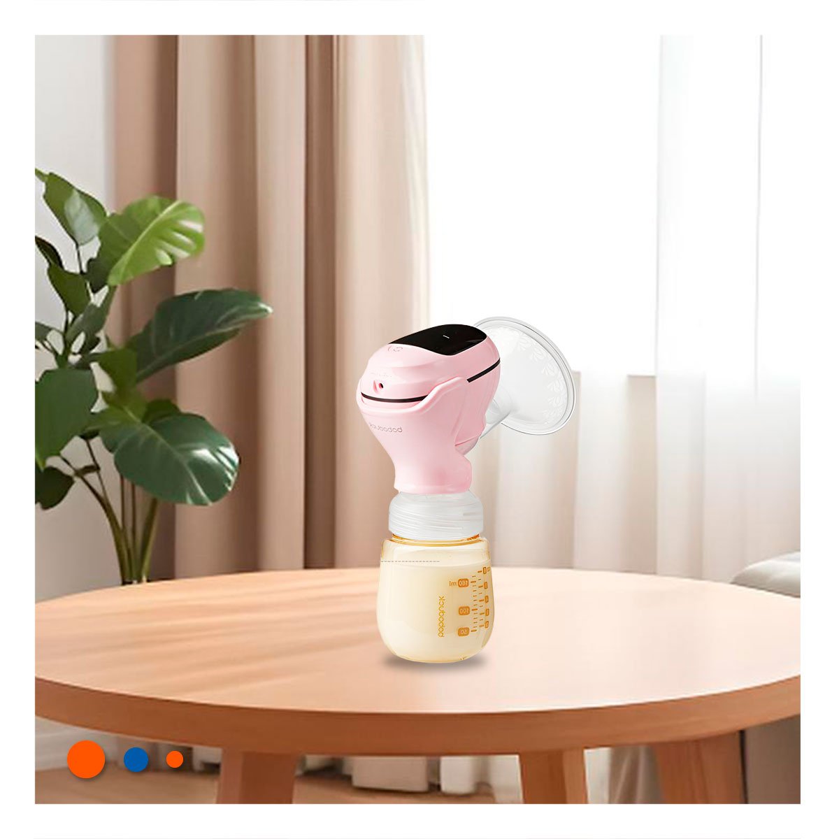 BOMBA PORTATIL ELECTRICA LECHE ROSADO MOVIL Y COMODA PARA USO DIARIO Y+REGALO STICKER - 2