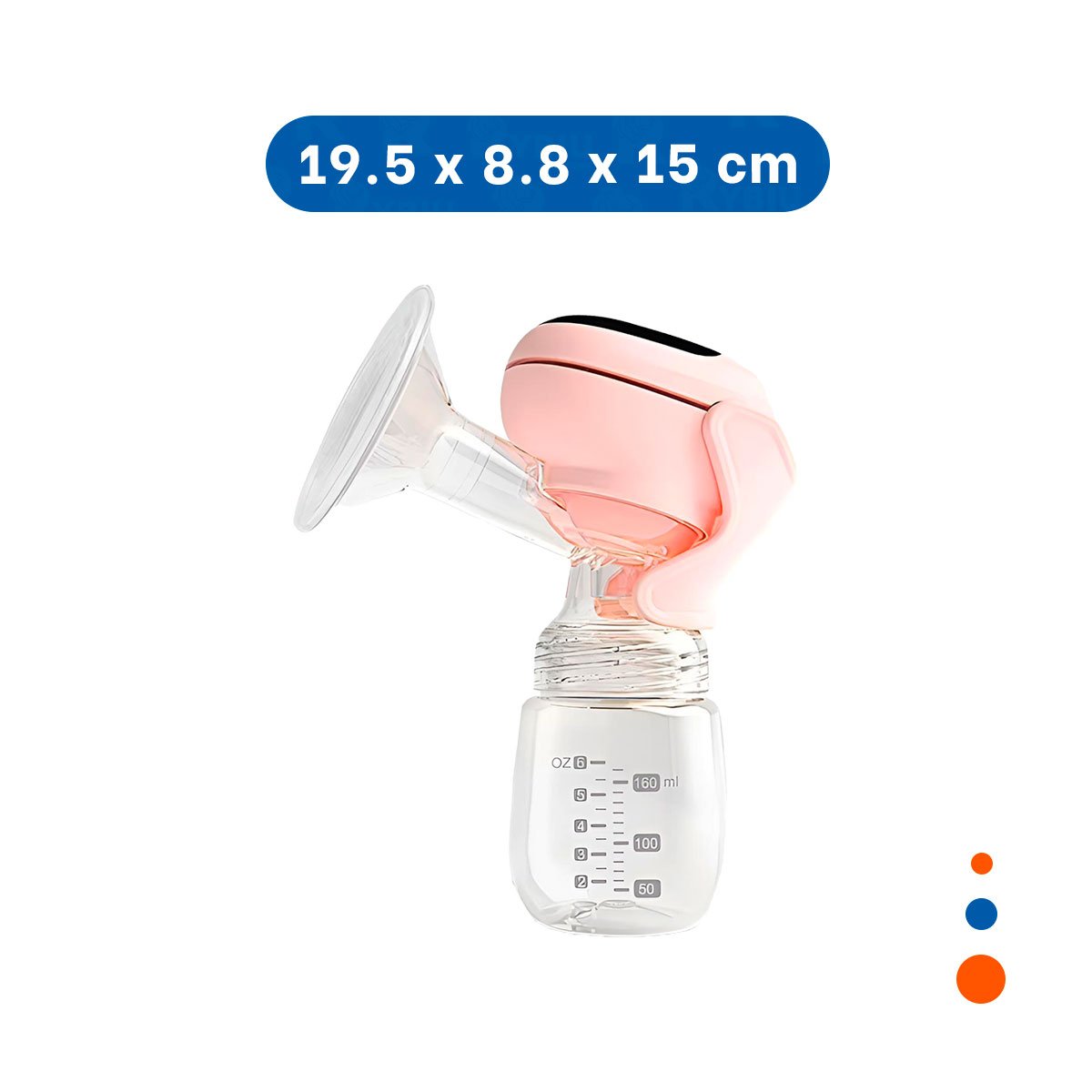 PACK2 UNIDAD PORTATIL ELECTRICO LECHE ROSADO MOVIL Y COMODO PARA MAMA - 4