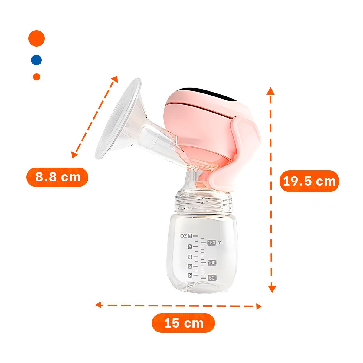 PACK2 EXTRACTOR MOVIL ELECTRICO LECHE ROSADO LIGERO Y COMODO PARA USO Y+PAPEL REGALO - 4