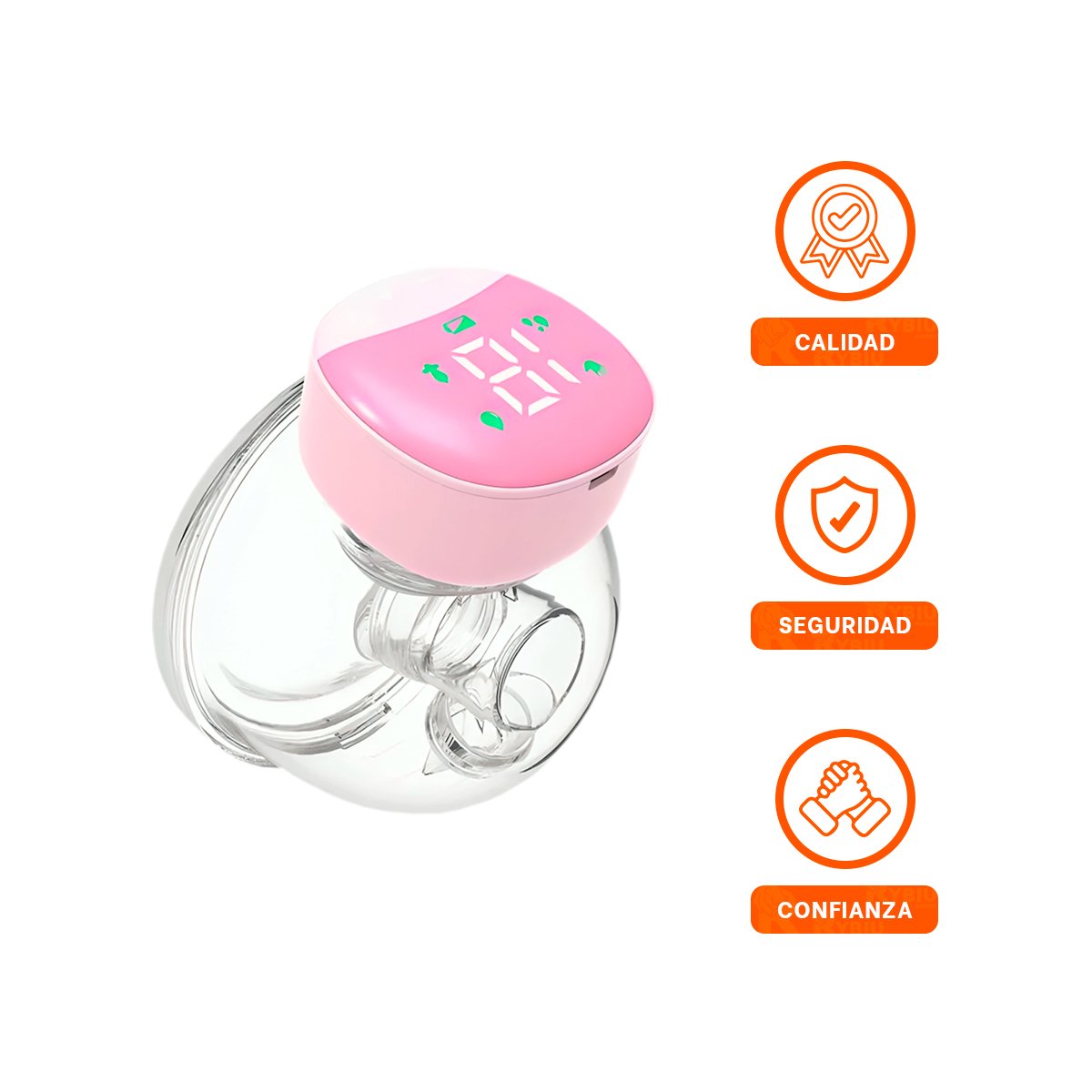 EXTRACTOR MOVIL ELECTRICO LECHE ROSADO COMODO Y FACIL PARA USO Y+LIGAS REGALO - 3