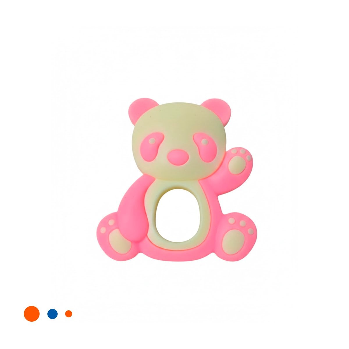 JUGUETE DE SILICONA OSO ROSADO CLARO SEGURO Y RESISTENTE PARA MAMA Y+PAPEL REGALO - 1