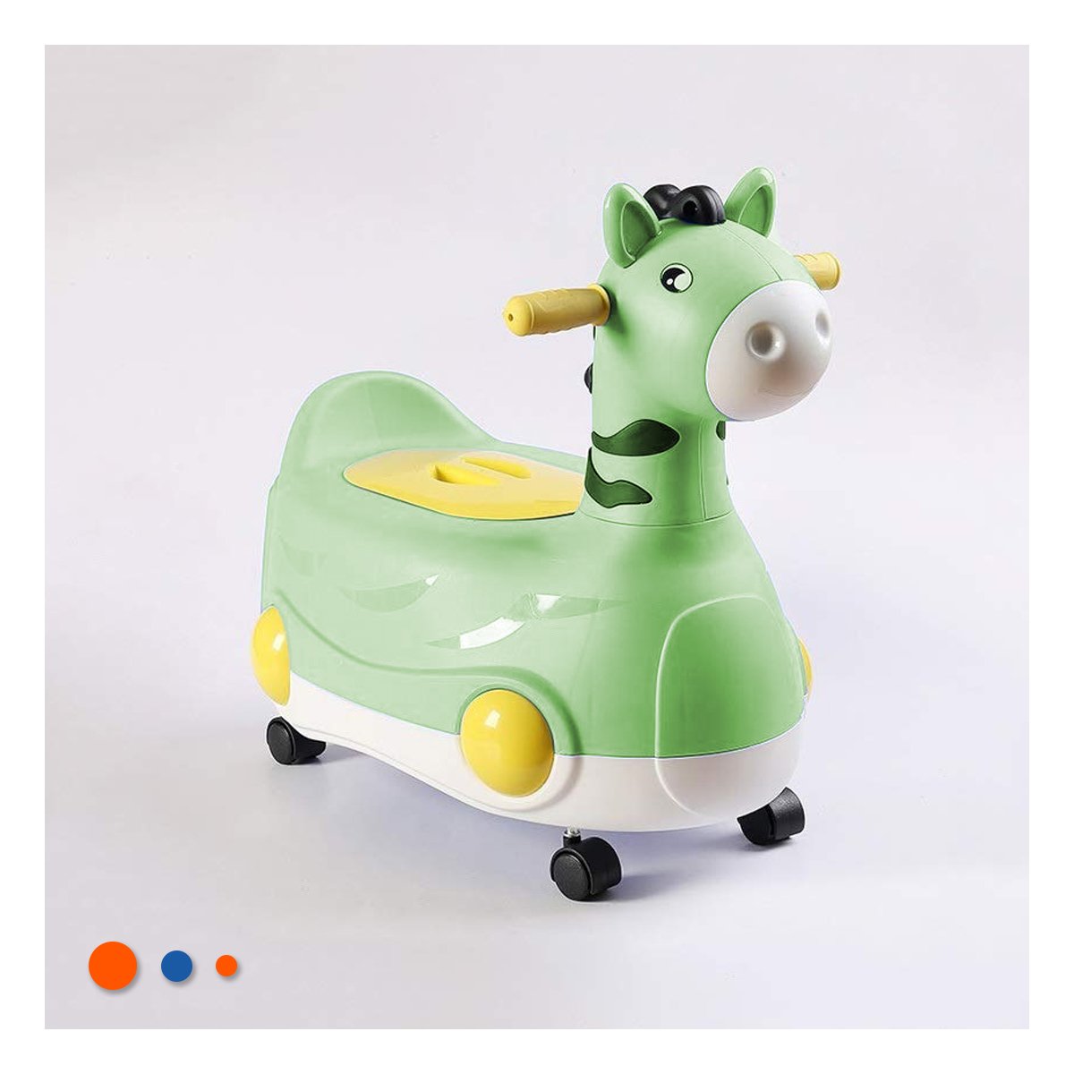 PACK6 RECIPIENTE SEGURO JIRAFA CON RUEDAS VERDE LIGERO Y FACIL DE MOVER Y+REGALO STICKER - 5