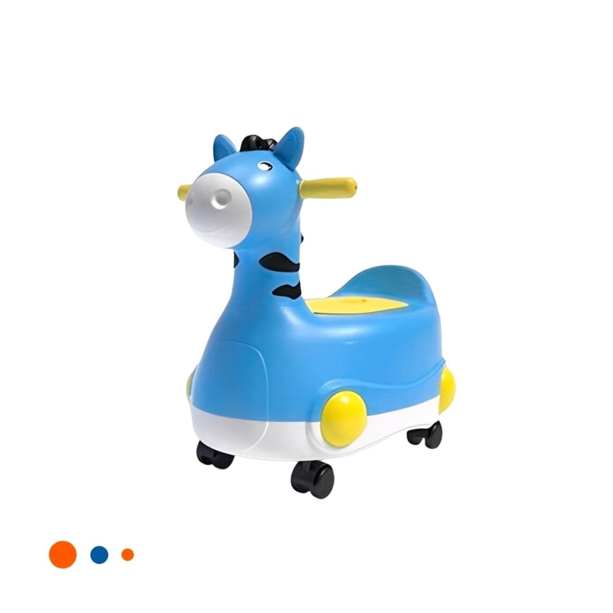 CUBETA COMODA JIRAFA CON RUEDAS AZUL MOVIL Y LIGERA PARA HOGAR Y+PAPEL REGALO - 1