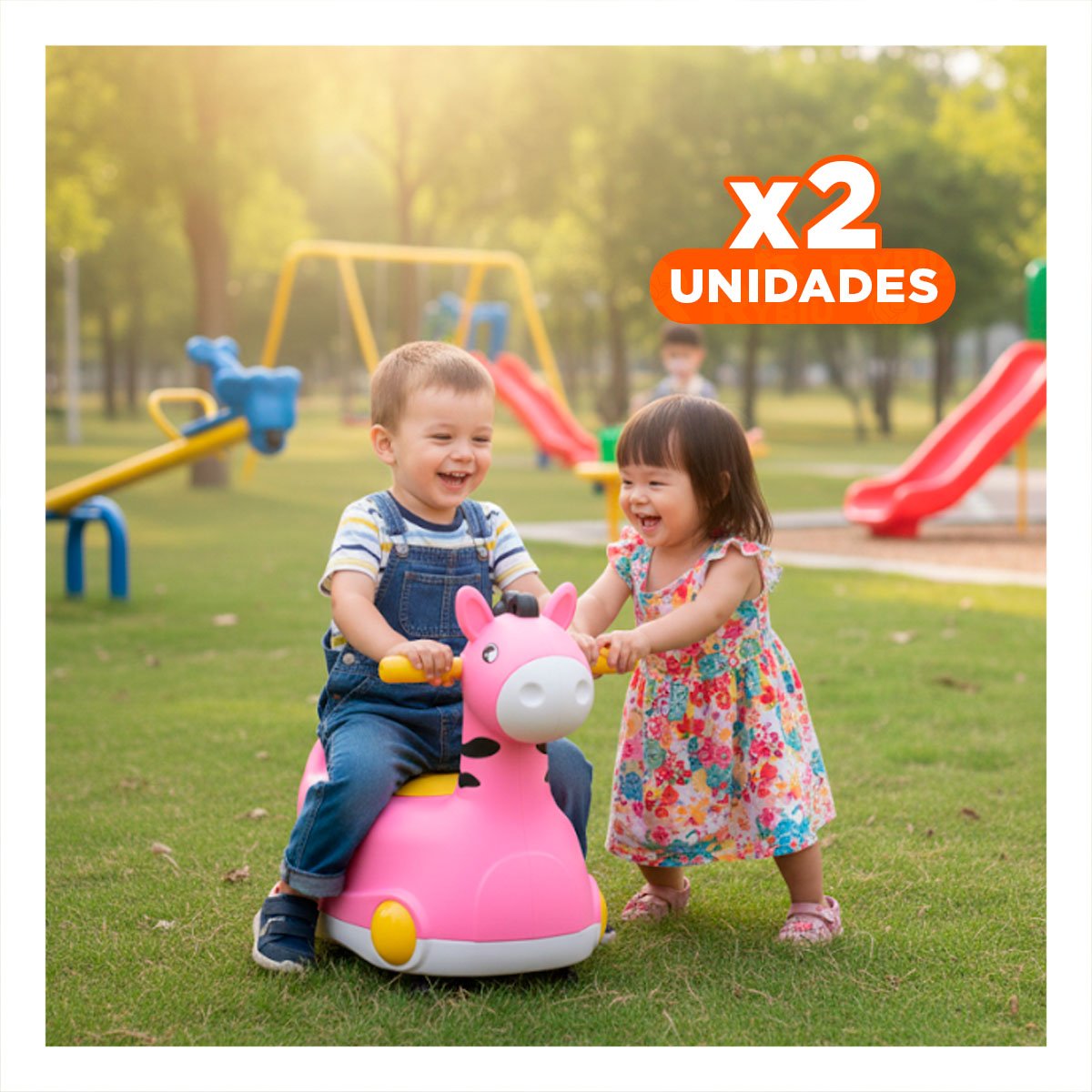 PACK2 CONTENEDOR INFANTIL JIRAFA CON RUEDAS ROSADO MOVIL Y PRACTICO PARA CASA Y+REGALO STICKER - 1