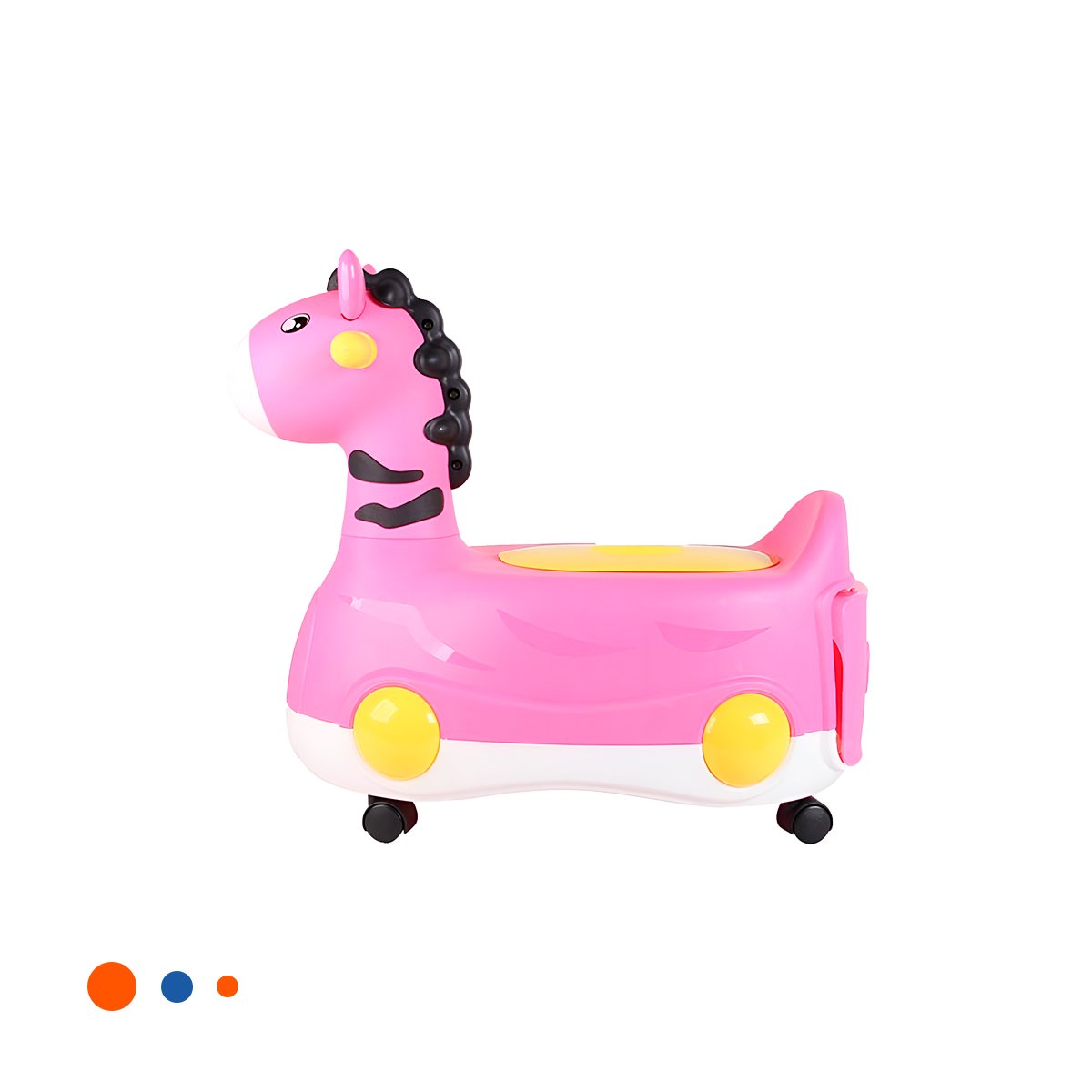 PACK2 CONTENEDOR INFANTIL JIRAFA CON RUEDAS ROSADO MOVIL Y PRACTICO PARA CASA Y+REGALO STICKER - 2