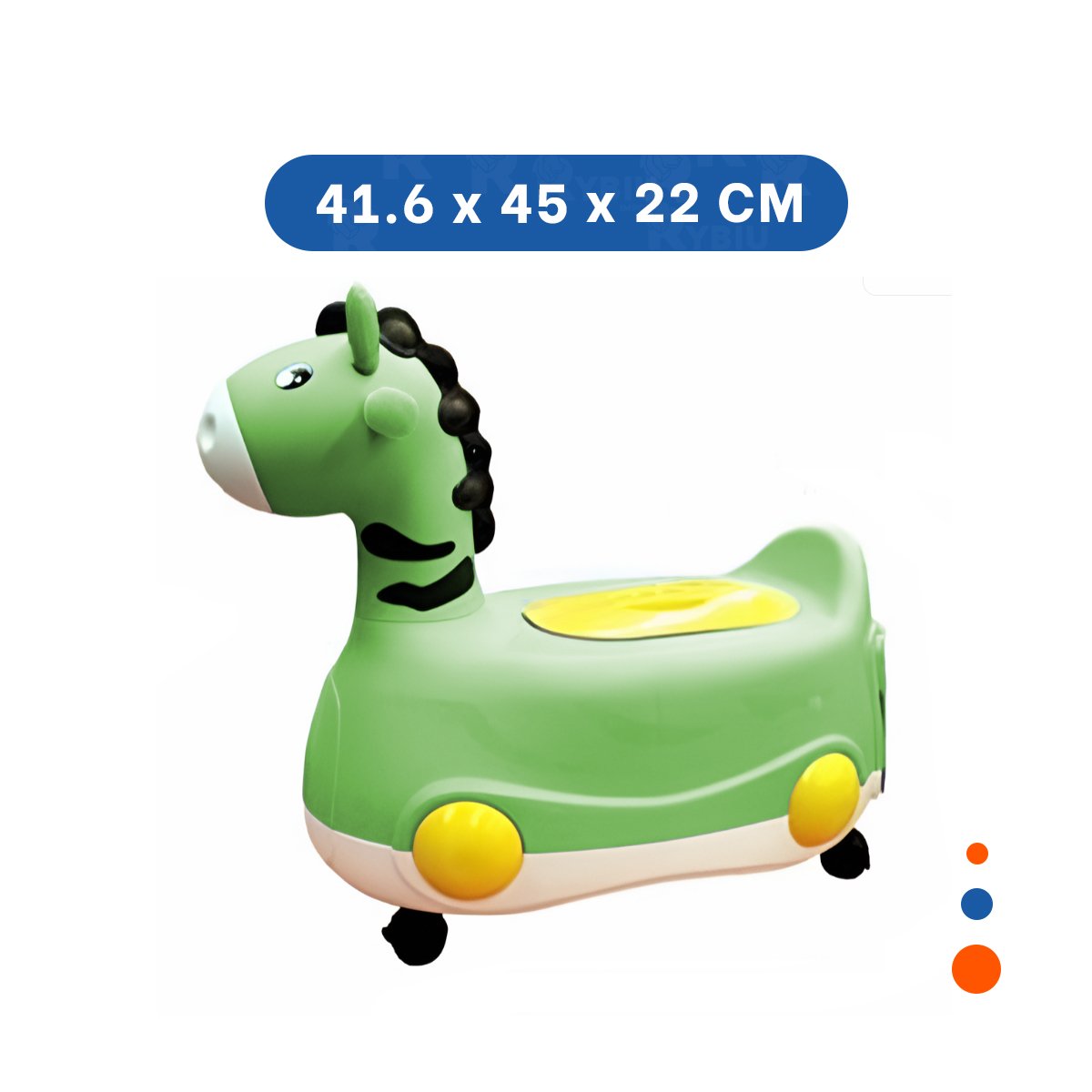 PACK4 TINA COMODA JIRAFA CON RUEDAS VERDE PRACTICA Y LIGERA PARA NINOS Y+PAPEL REGALO - 4