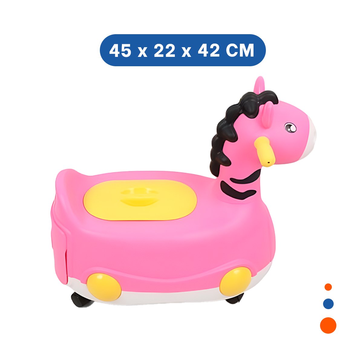 RECIPIENTE PORTATIL JIRAFA CON RUEDAS ROSADO MOVIL Y FACIL DE USAR Y+LIGAS REGALO - 4