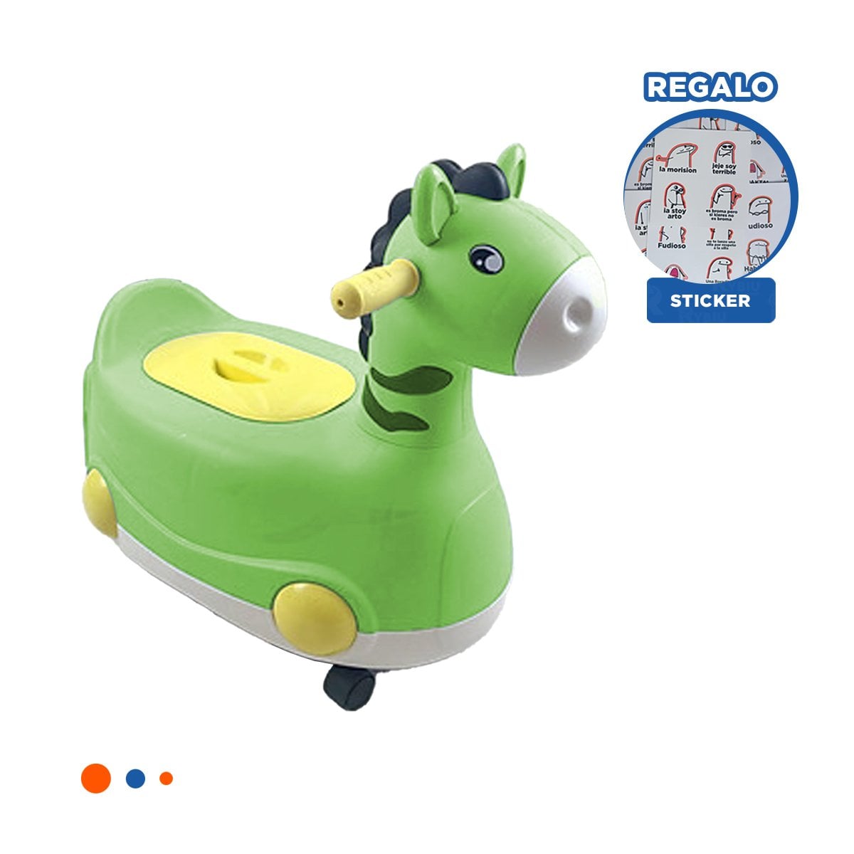 CONTENEDOR LIGERO JIRAFA CON RUEDAS VERDE SEGURO Y COMODO PARA CASA Y+REGALO STICKER - 1