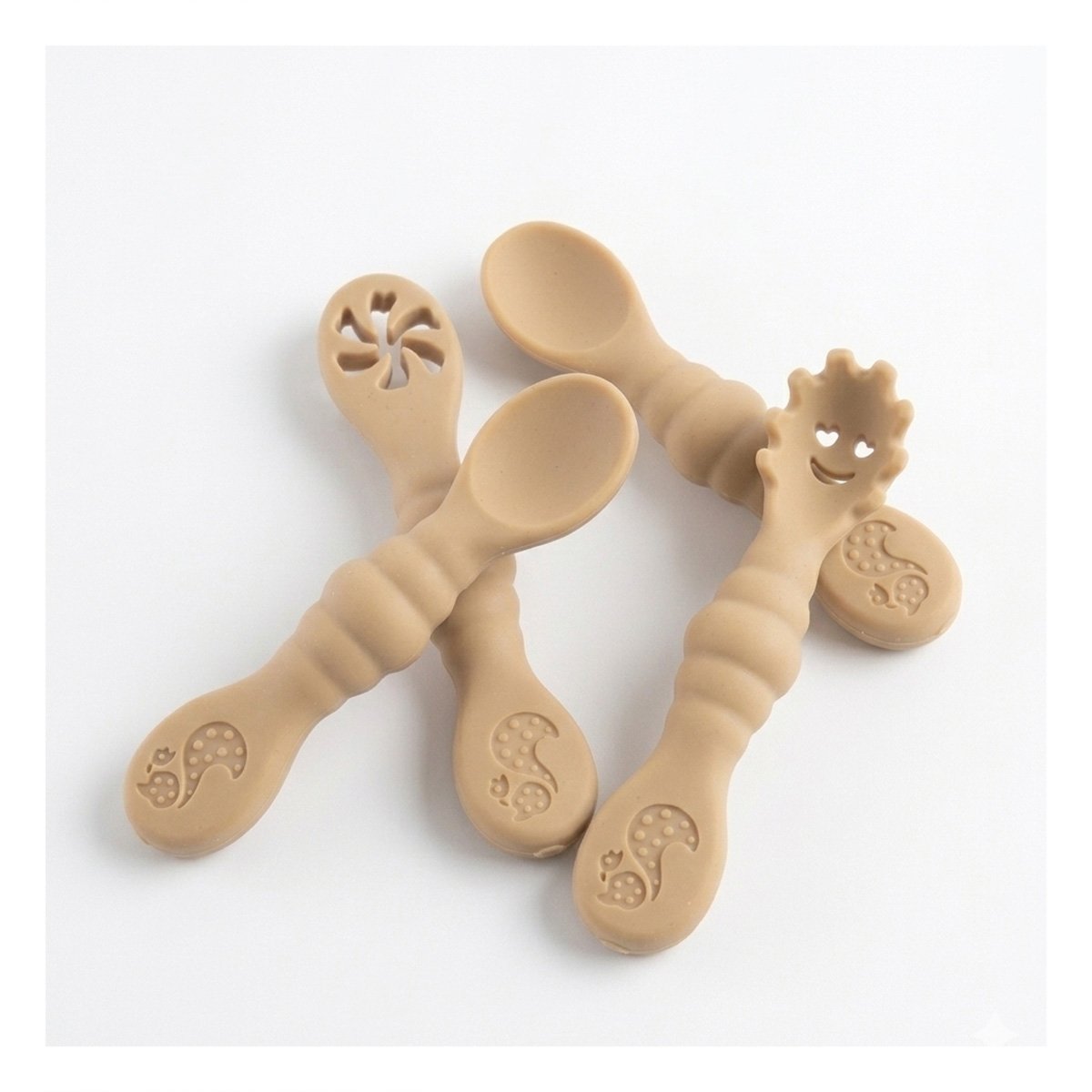PACK6 PACK 3 PRE CUCHARAS PARA CASA Y COMEDOR BEBE COMODO Y PRACTICO MELON Y+REGALO STICKER - 2