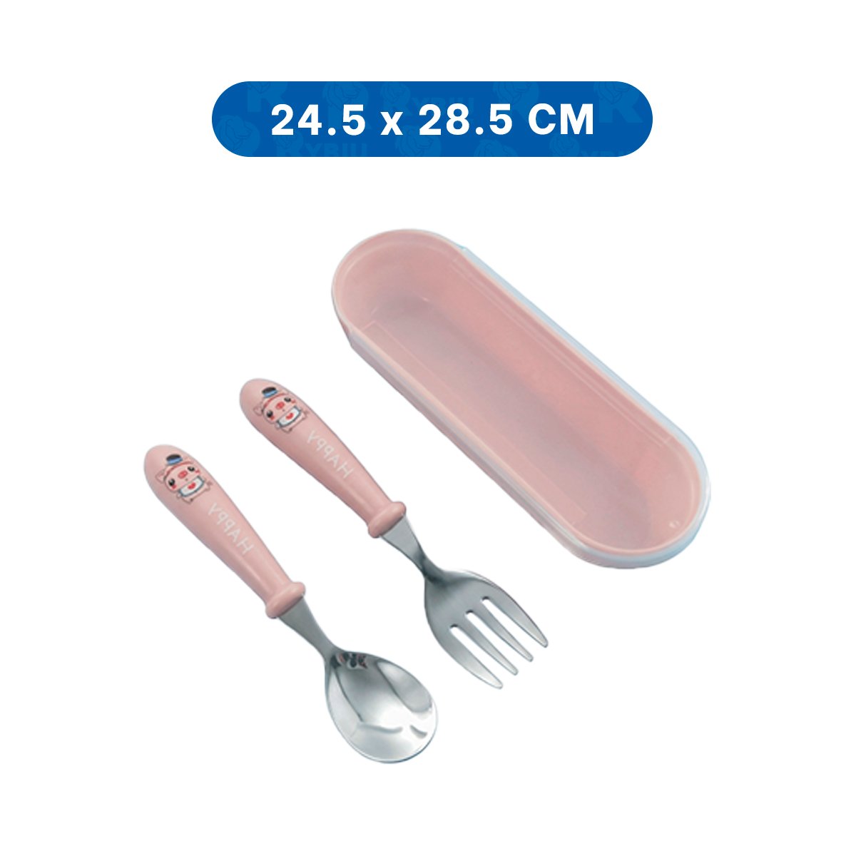 PACK6 PACK DE CUBIERTOS CHANCHO CON ESTUCHE PROTECTOR MELON Y+REGALO STICKER - 4